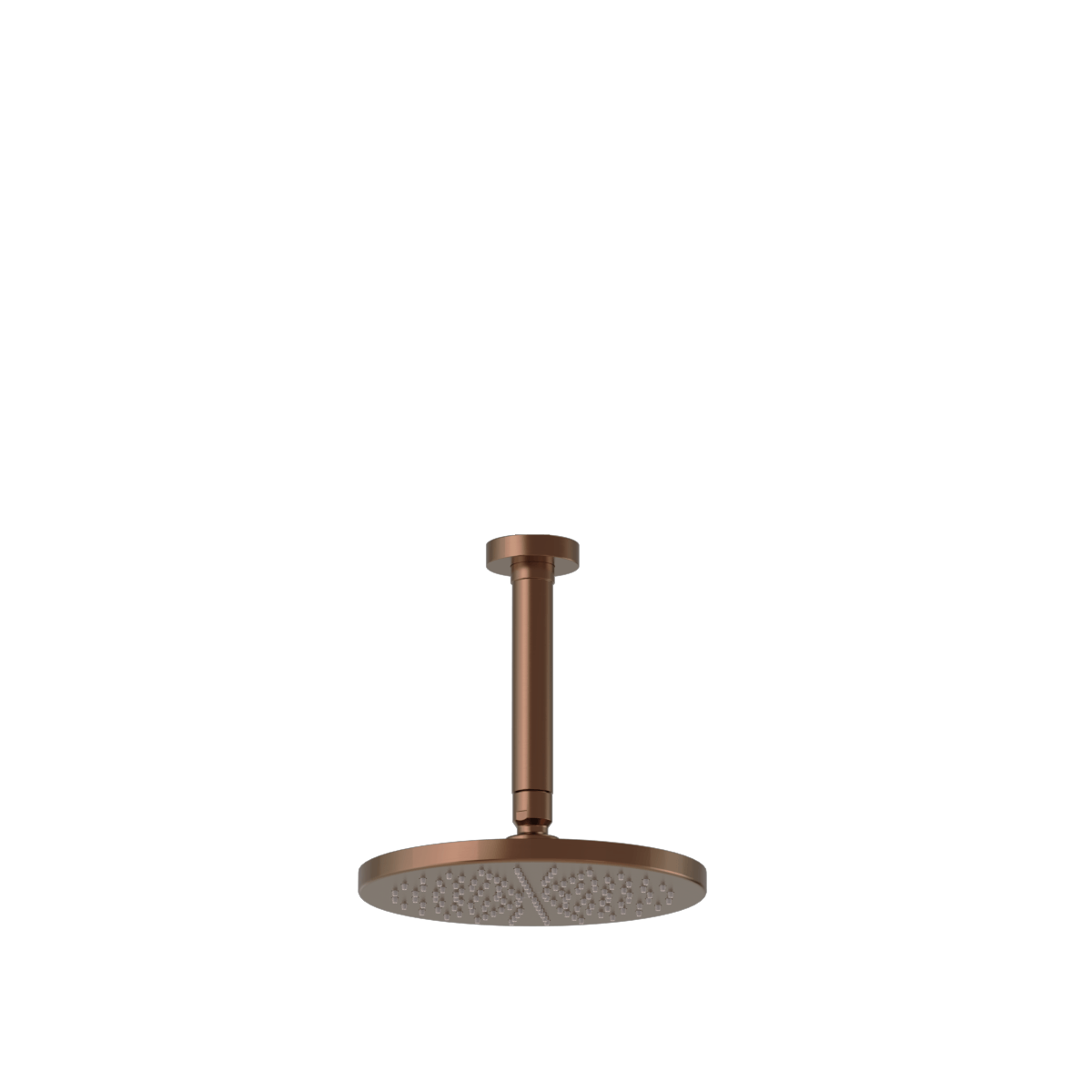 Plumbline Buddy 200mm Ceiling Mount Rainhead With 150mm Arm - Brushed Bronze PVD