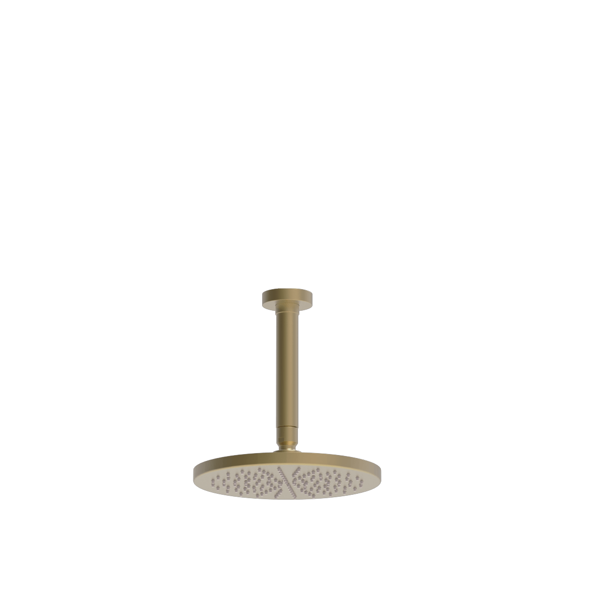 Plumbline Buddy 200mm Ceiling Mount Rainhead With 150mm Arm - Matt Champagne PVD