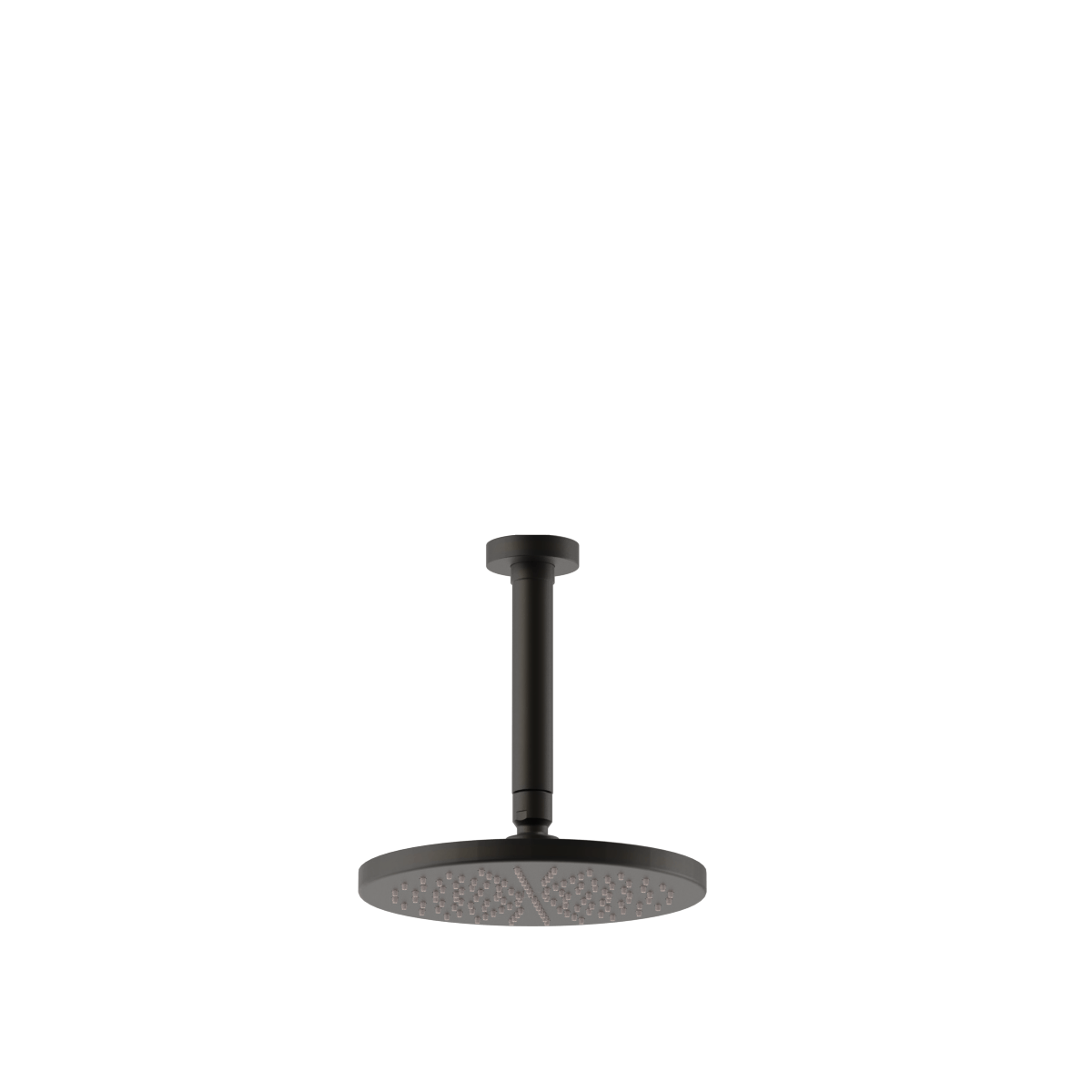 Plumbline Buddy 200mm Ceiling Mount Rainhead With 150mm Arm - Matt Gunmetal PVD