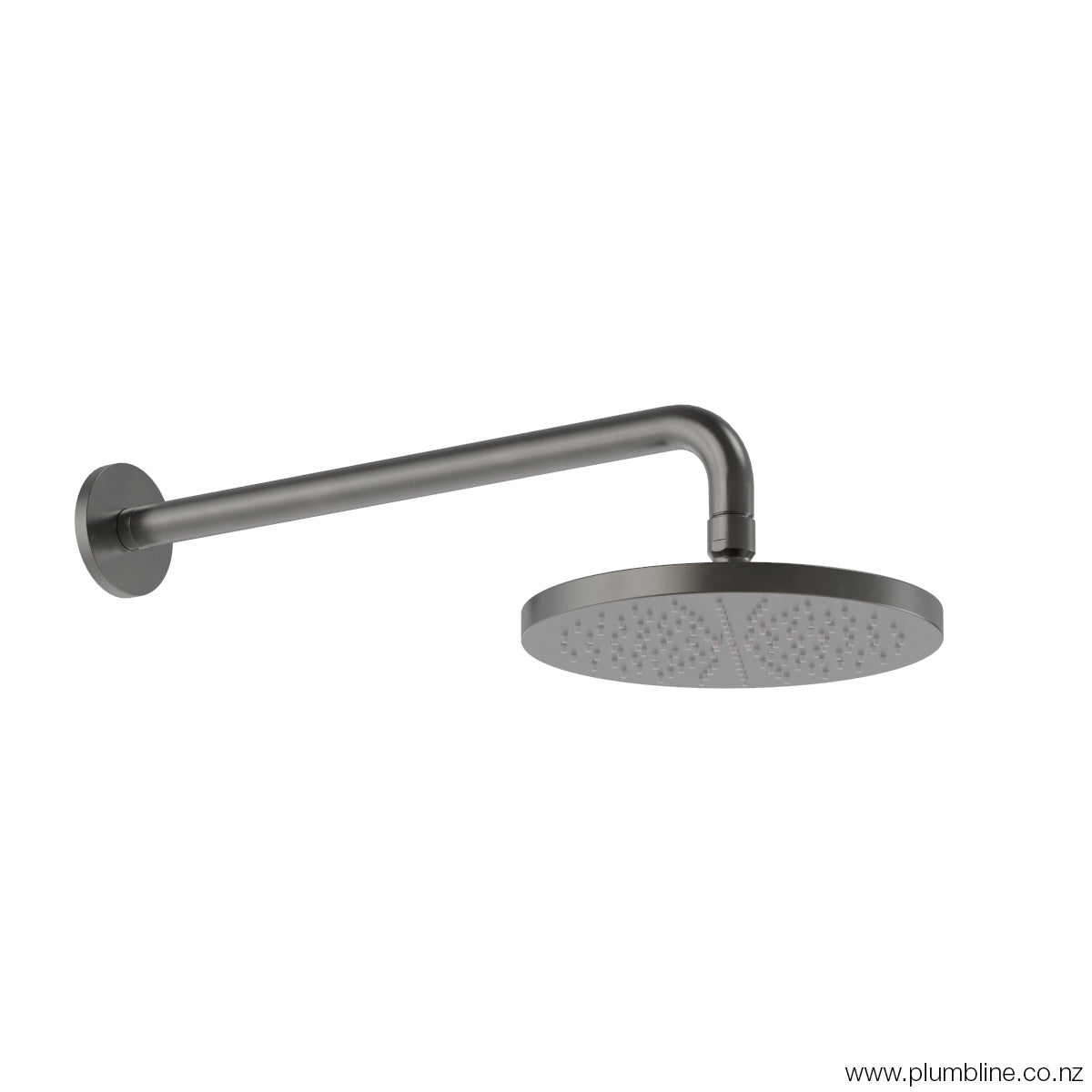 Plumbline Buddy 200mm Wall Mount Rainhead - Aged Iron / Gunmetal