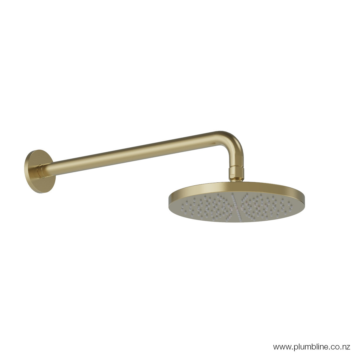 Plumbline Buddy 200mm Wall Mount Rainhead - Brushed Brass PVD