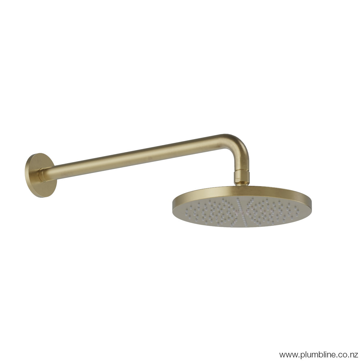 Plumbline Buddy 200mm Wall Mount Rainhead - Brushed Brass Organic