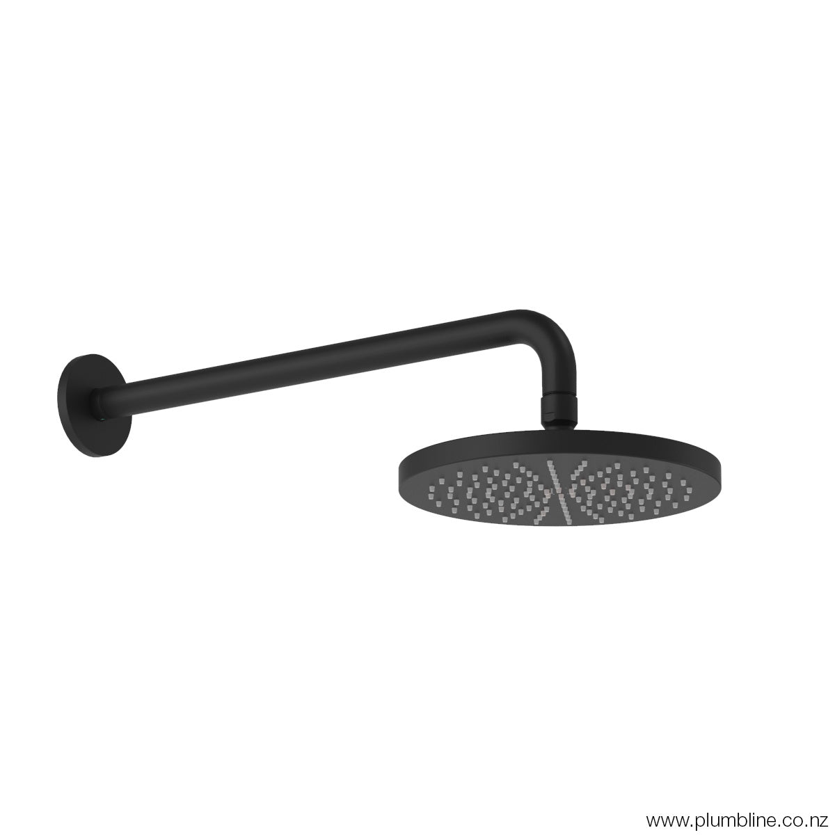 Plumbline Buddy 200mm Wall Mount Rainhead - Matt Black