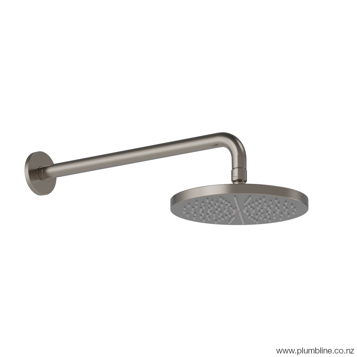 Plumbline Buddy 200mm Wall Mount Rainhead - Brushed Nickel