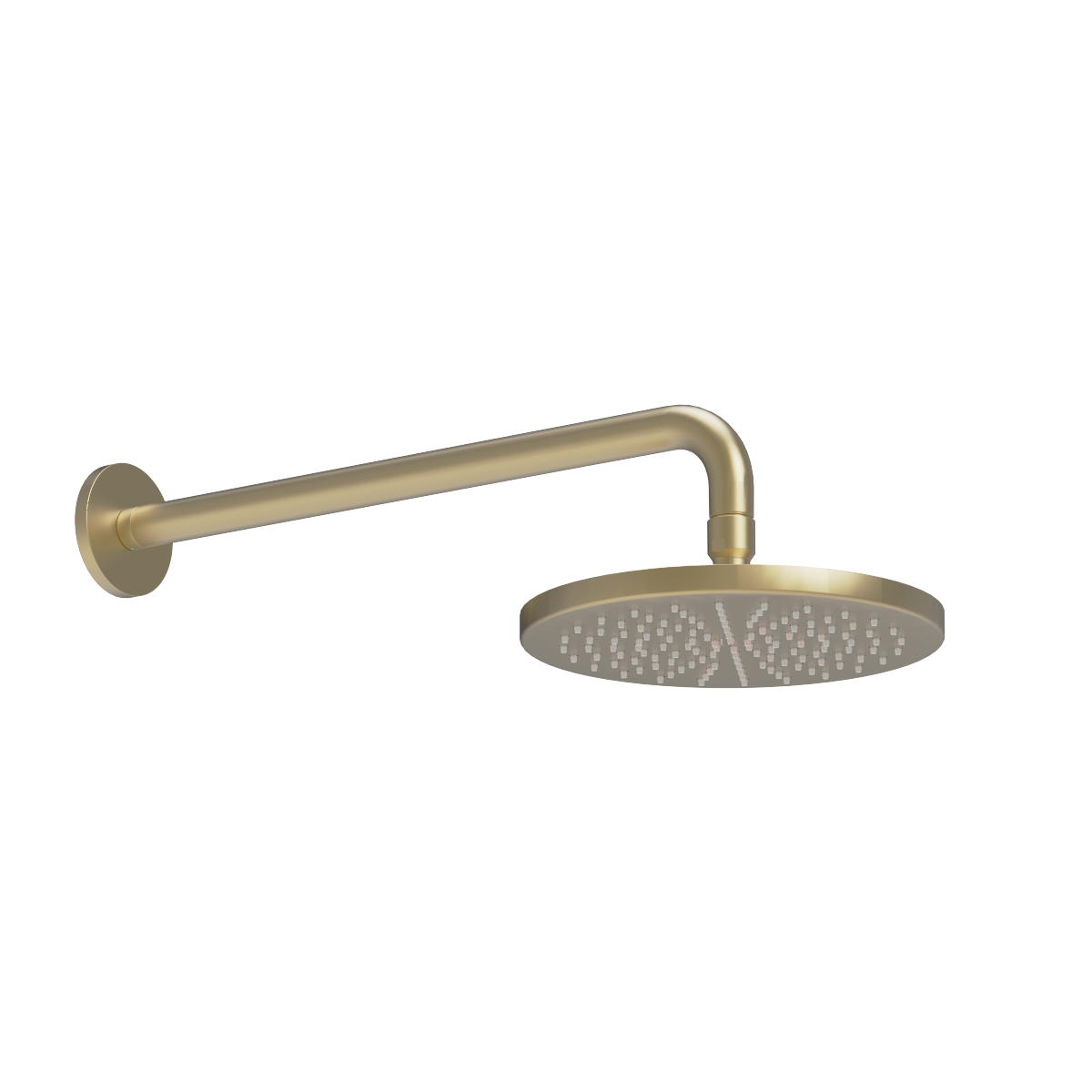 Plumbline Buddy 200mm Wall Mount Rainhead - Matt Champagne PVD
