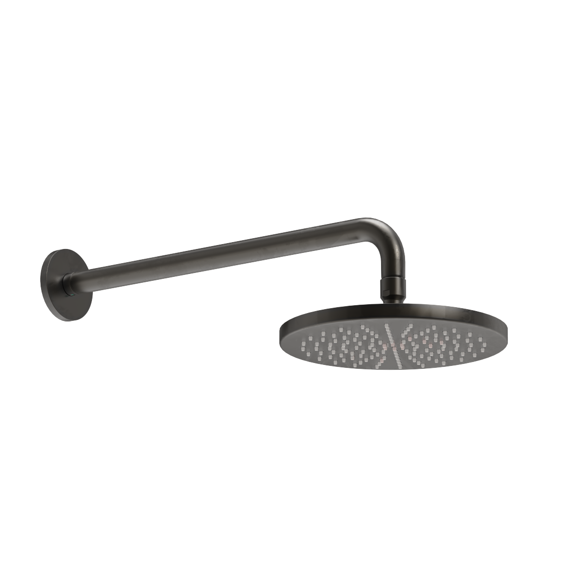 Plumbline Buddy 200mm Wall Mount Rainhead - Matt Gunmetal PVD