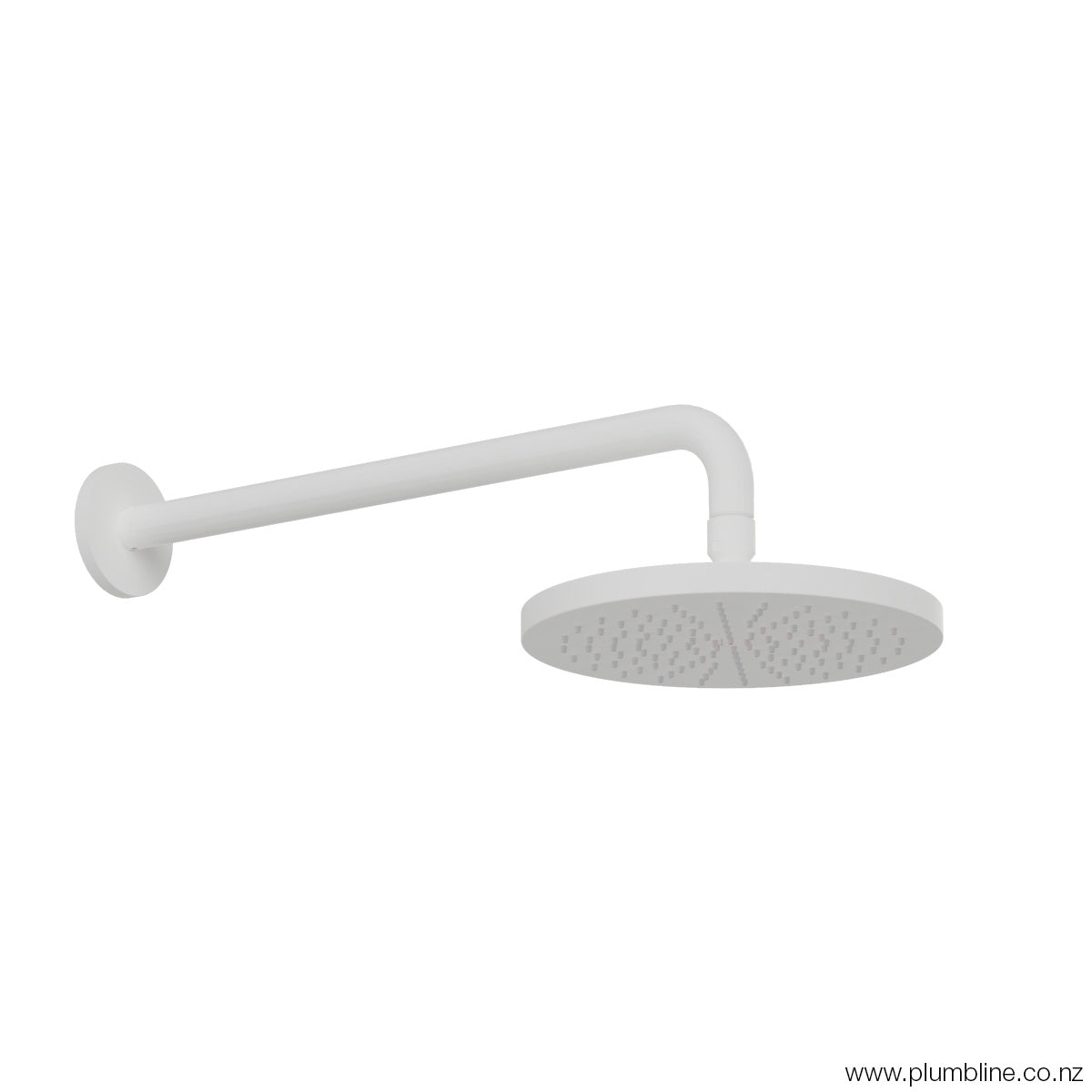 Plumbline Buddy 200mm Wall Mount Rainhead - Matt White