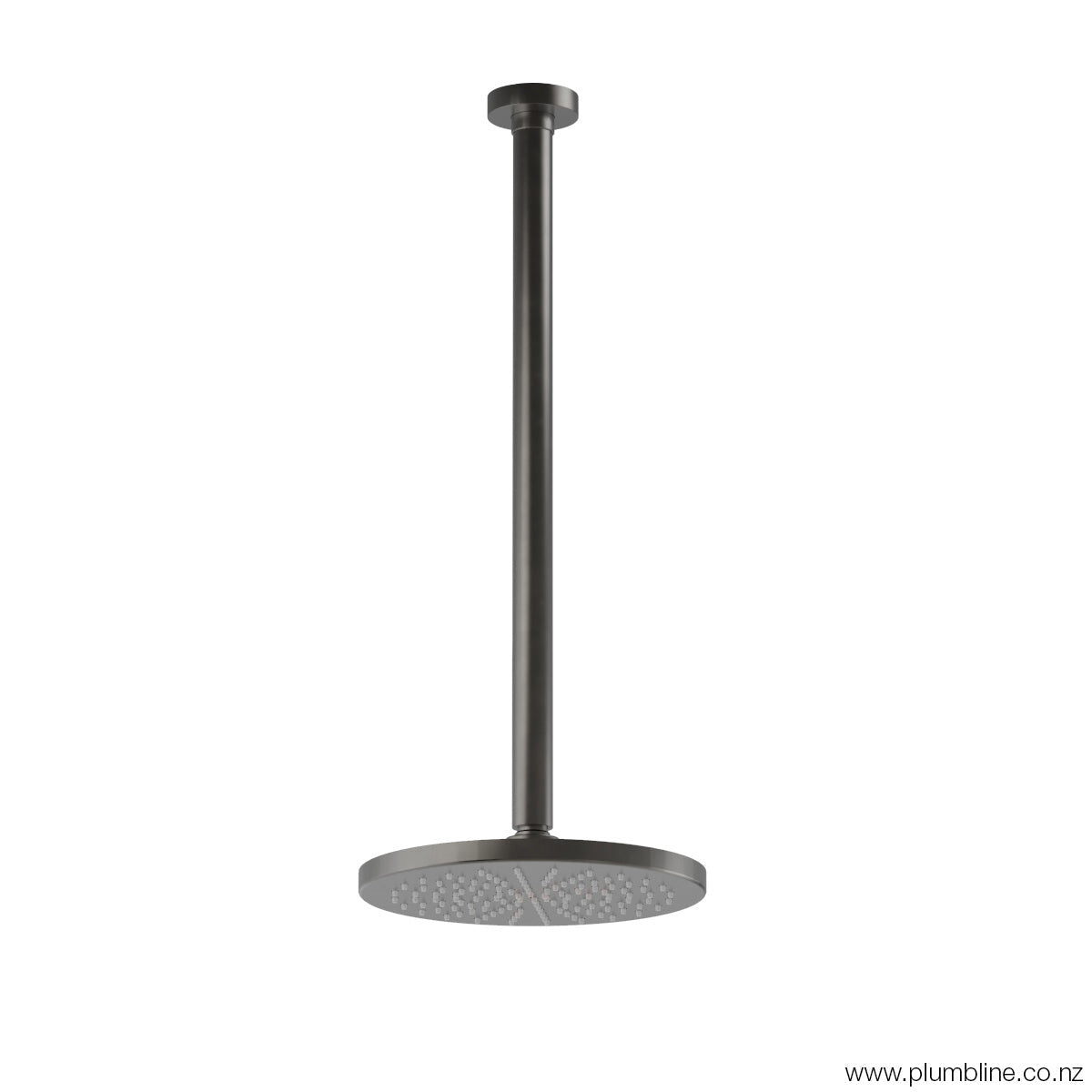 Plumbline Buddy 200mm Ceiling Mount Rainhead With 450mm Arm - Aged Iron / Gunmetal