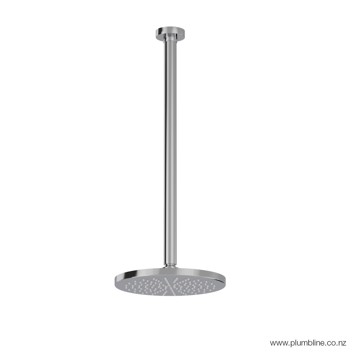 Plumbline Buddy 200mm Ceiling Mount Rainhead With 450mm Arm - Chrome