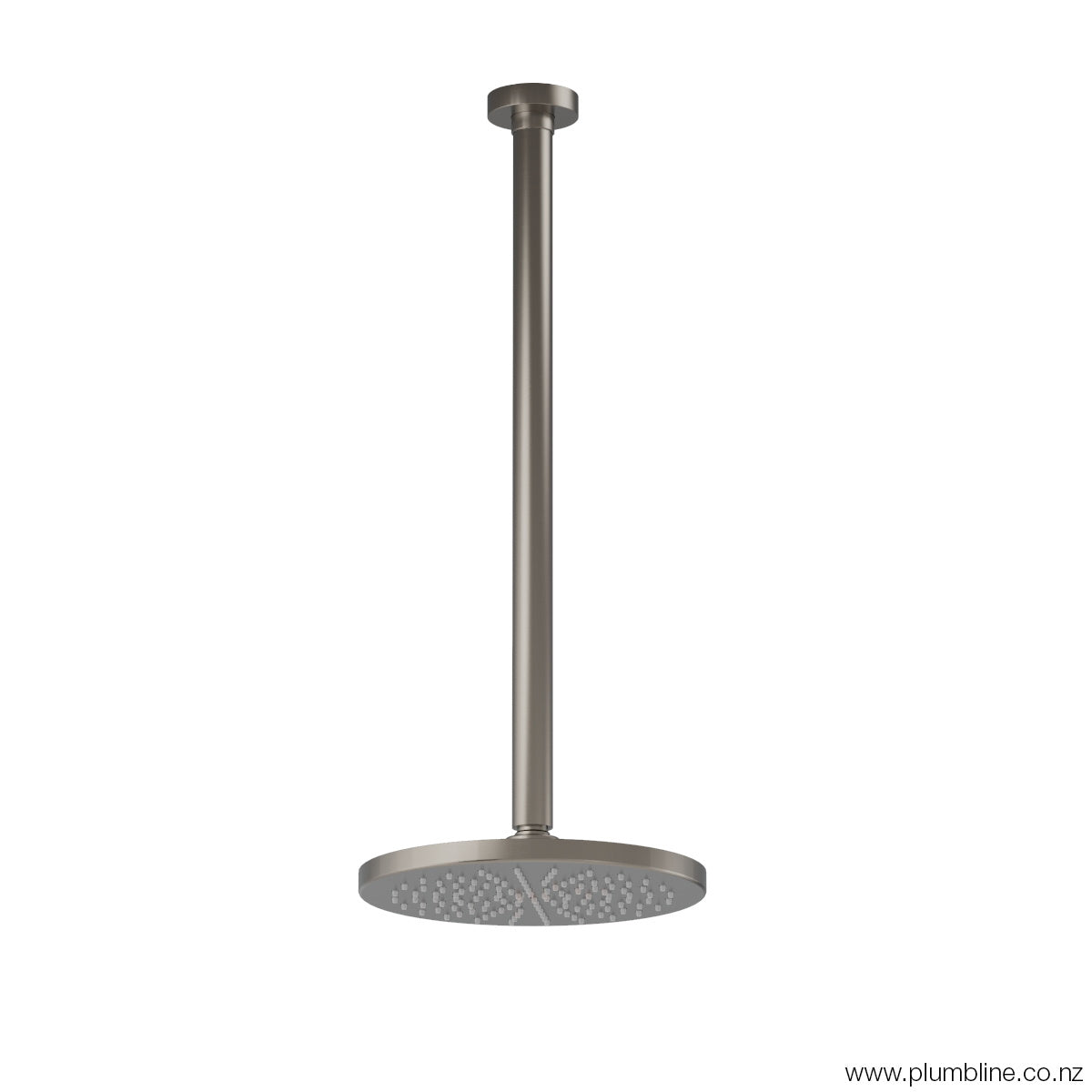 Plumbline Buddy 200mm Ceiling Mount Rainhead With 450mm Arm - Brushed Nickel