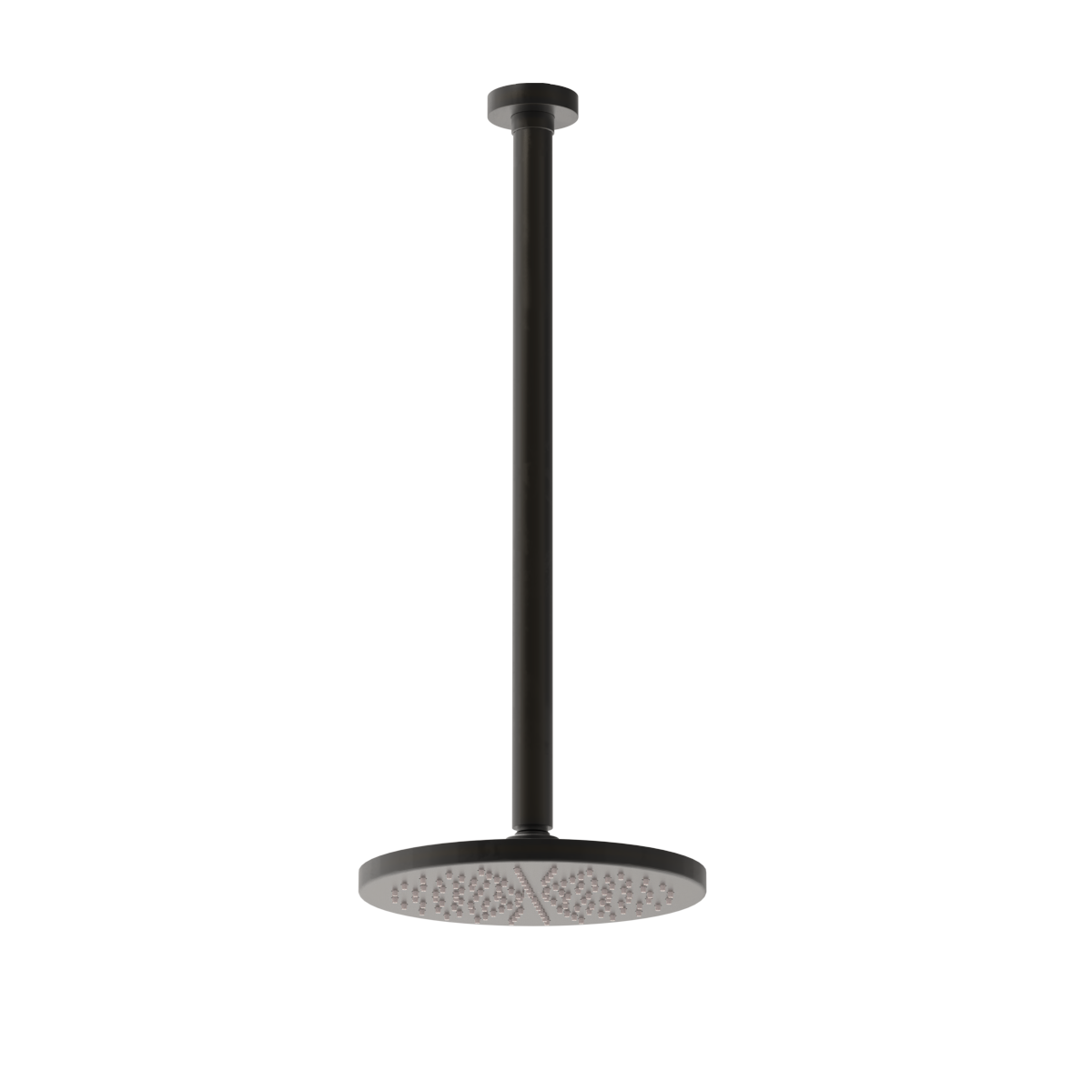 Plumbline Buddy 200mm Ceiling Mount Rainhead With 450mm Arm - Matt Gunmetal PVD