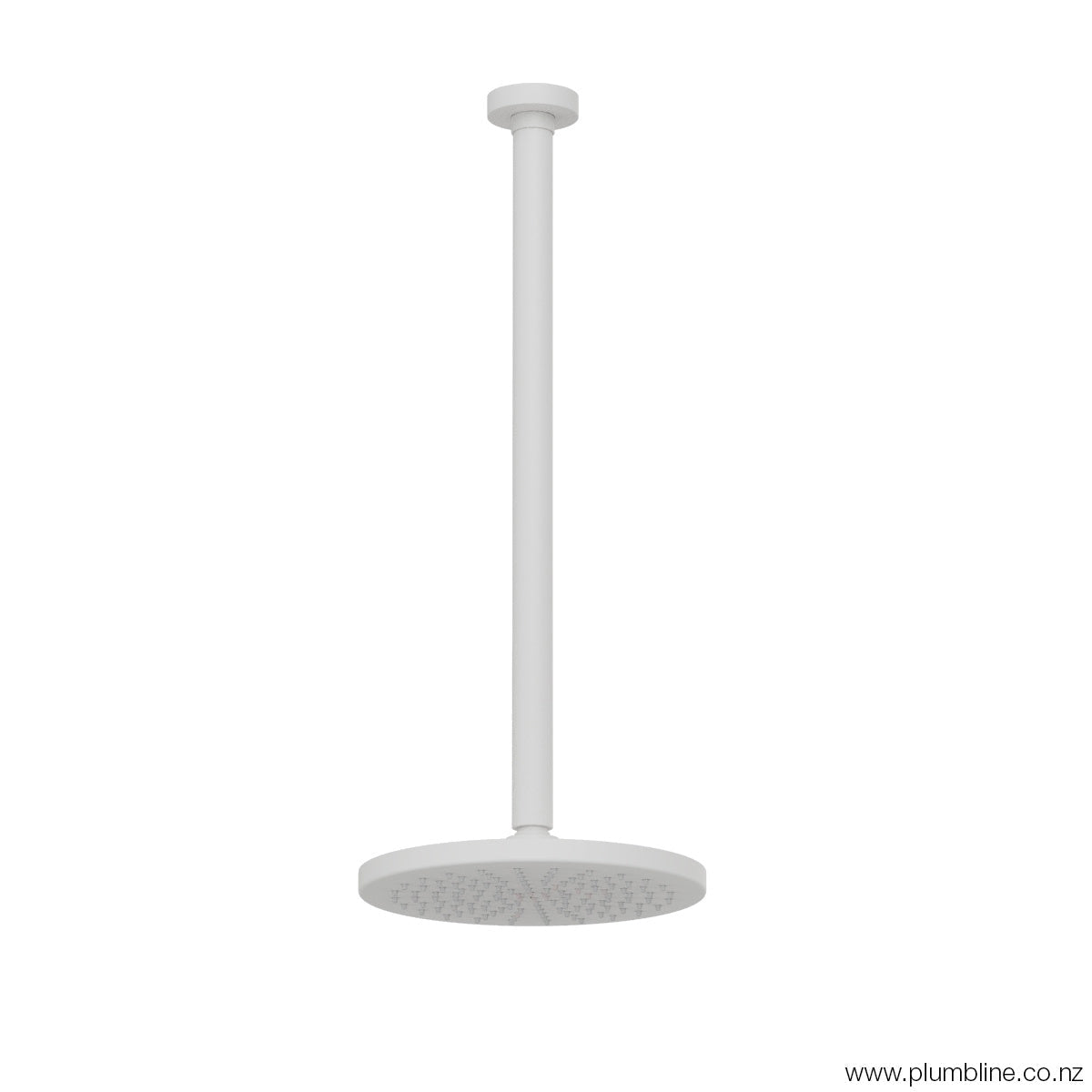Plumbline Buddy 200mm Ceiling Mount Rainhead With 450mm Arm - Matt White