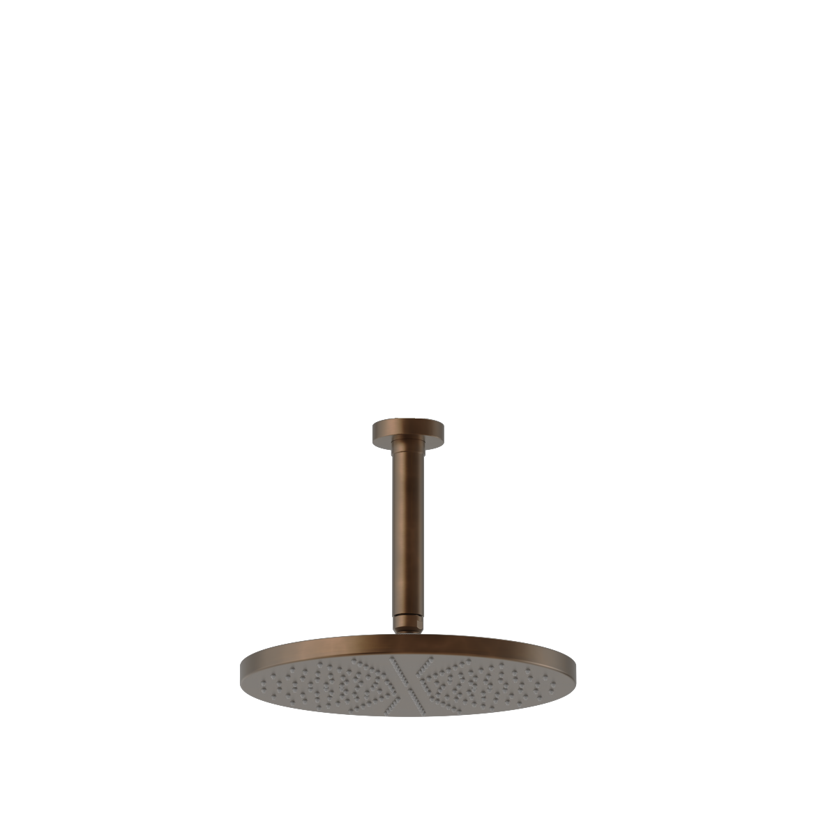 Plumbline Buddy 250mm Ceiling Mount Rainhead With 150mm Arm - Aged Brass Organic