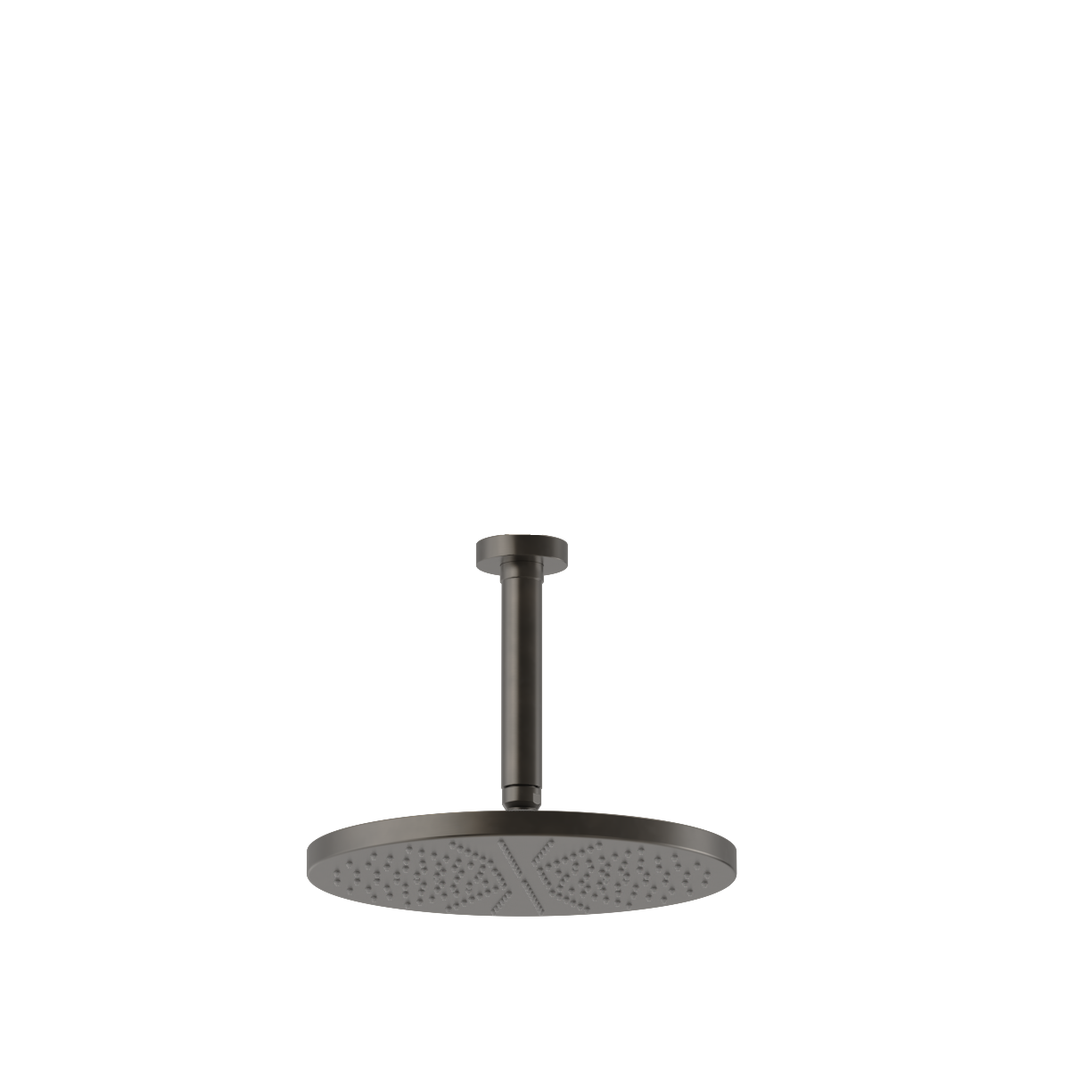 Plumbline Buddy 250mm Ceiling Mount Rainhead With 150mm Arm - Aged Iron / Gunmetal