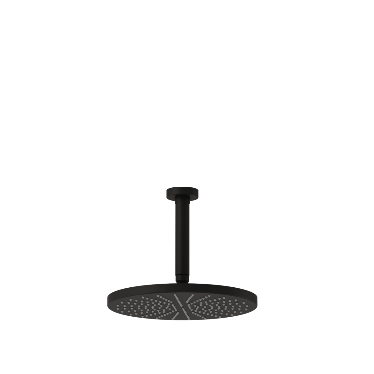 Plumbline Buddy 250mm Ceiling Mount Rainhead With 150mm Arm - Matt Black
