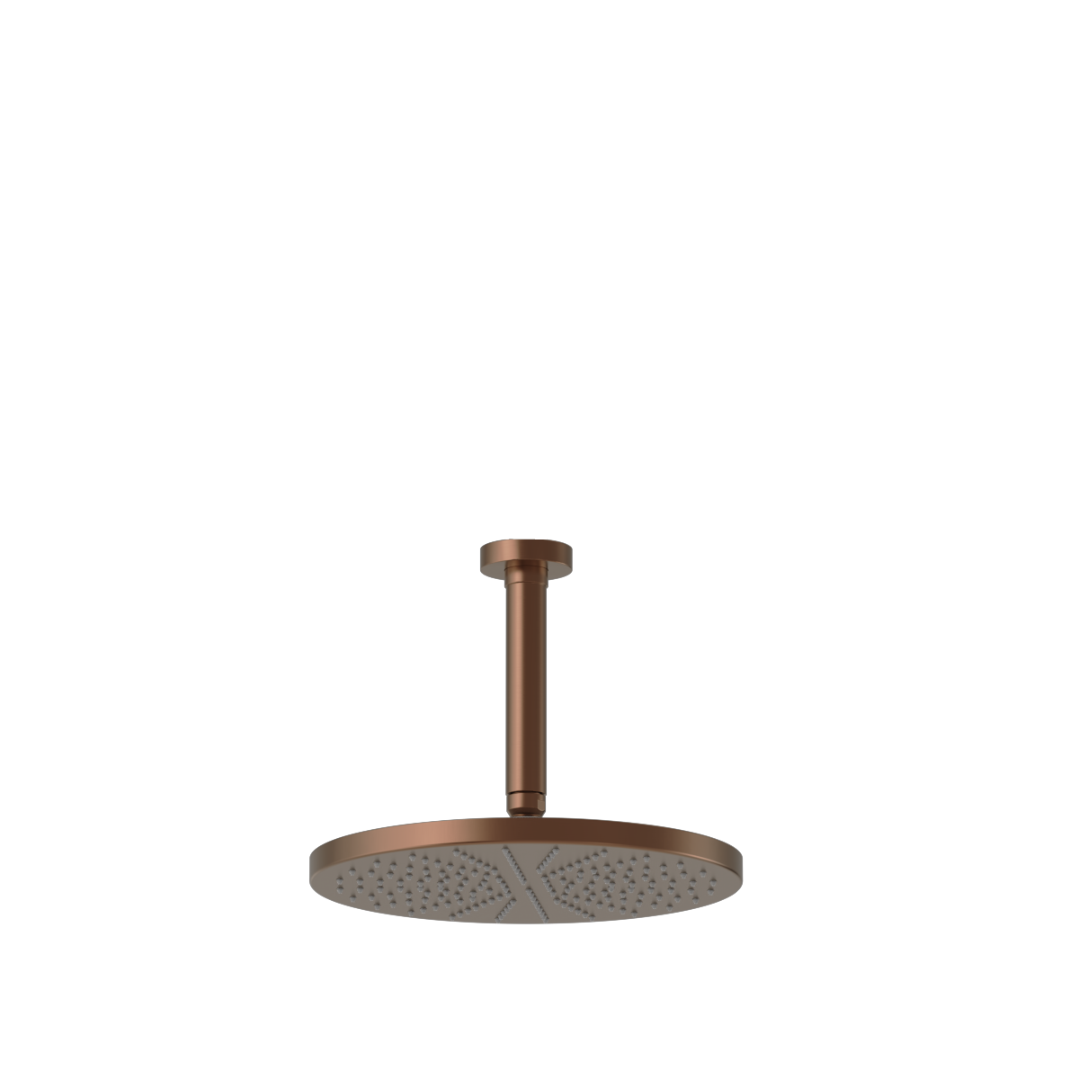 Plumbline Buddy 250mm Ceiling Mount Rainhead With 150mm Arm - Brushed Bronze PVD