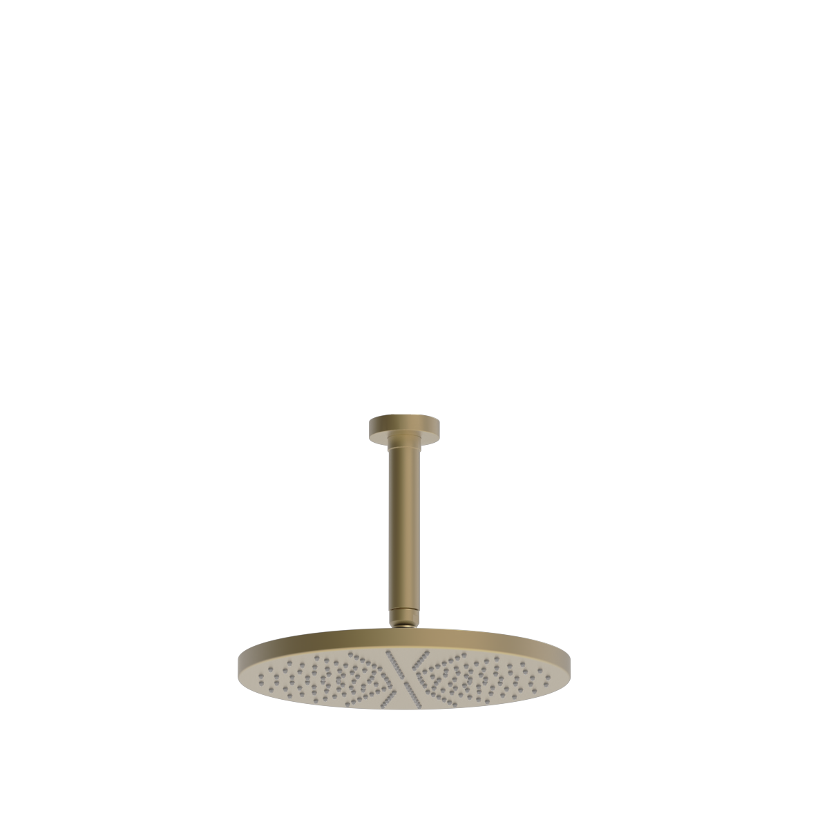 Plumbline Buddy 250mm Ceiling Mount Rainhead With 150mm Arm - Matt Champagne PVD
