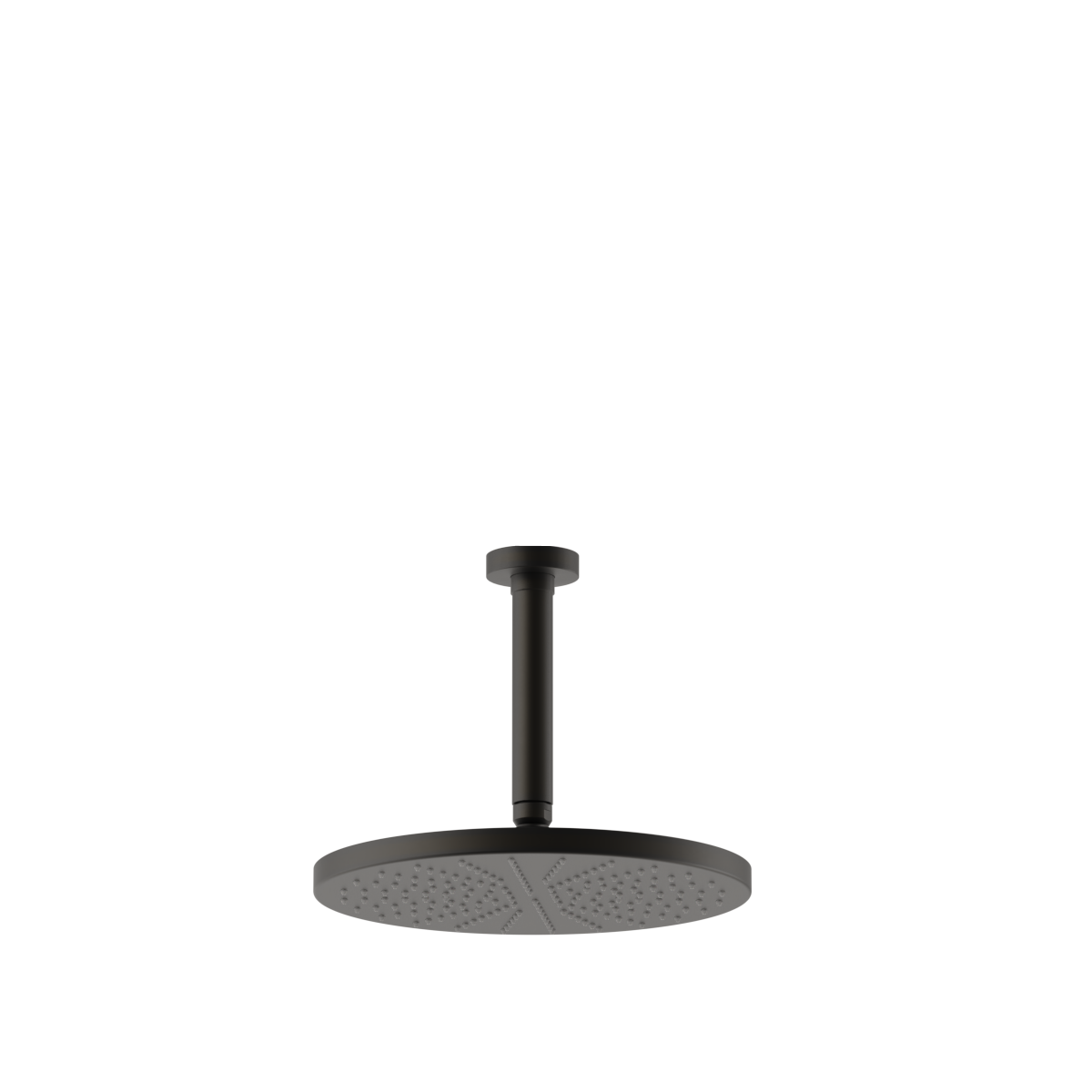 Plumbline Buddy 250mm Ceiling Mount Rainhead With 150mm Arm - Matt Gunmetal PVD
