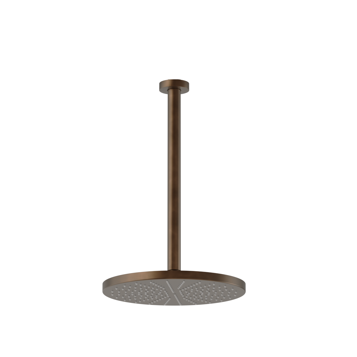 Plumbline Buddy 250mm Ceiling Mount Rainhead With 300mm Arm - Aged Brass Organic