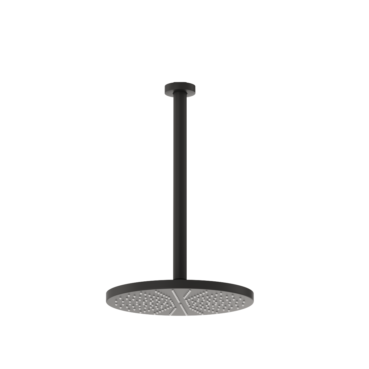 Plumbline Buddy 250mm Ceiling Mount Rainhead With 300mm Arm - Matt Black