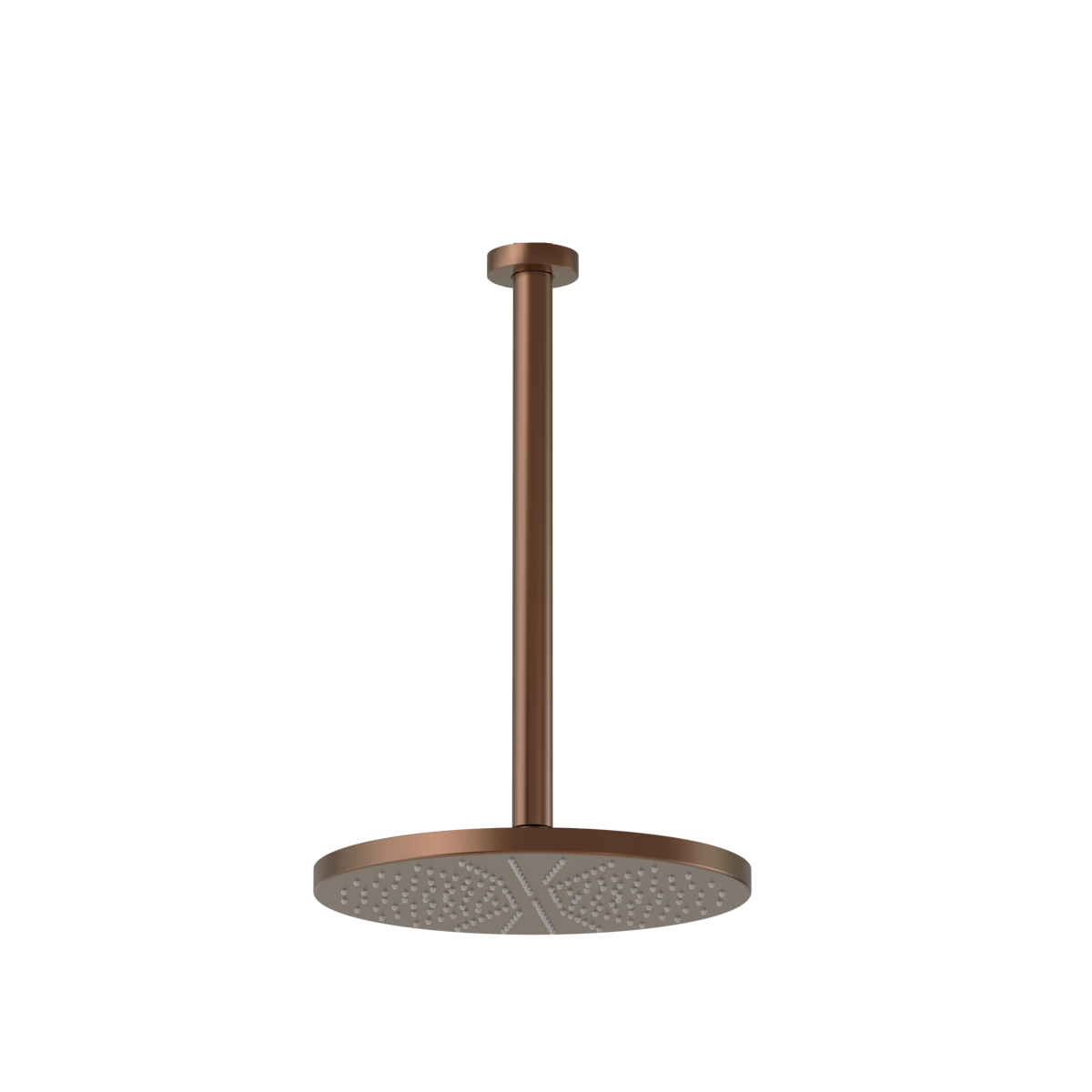 Plumbline Buddy 250mm Ceiling Mount Rainhead With 300mm Arm - Brushed Bronze PVD