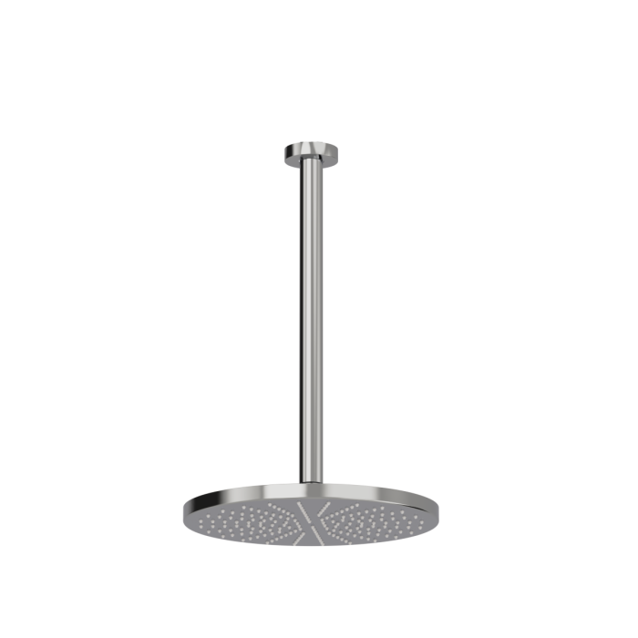 Plumbline Buddy 250mm Ceiling Mount Rainhead With 300mm Arm - Chrome