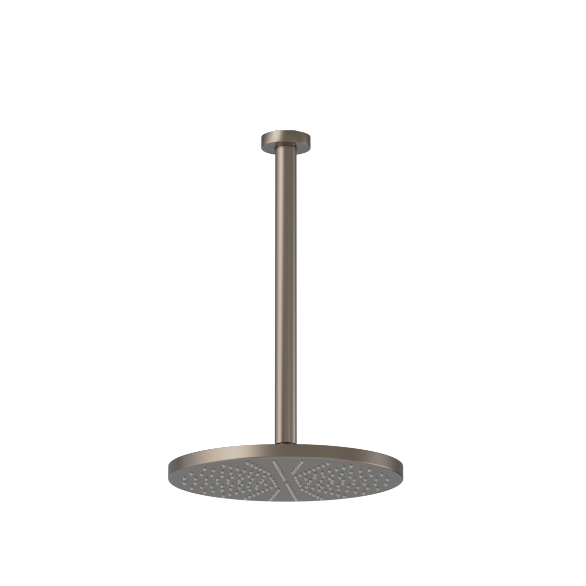 Plumbline Buddy 250mm Ceiling Mount Rainhead With 300mm Arm - Brushed Nickel