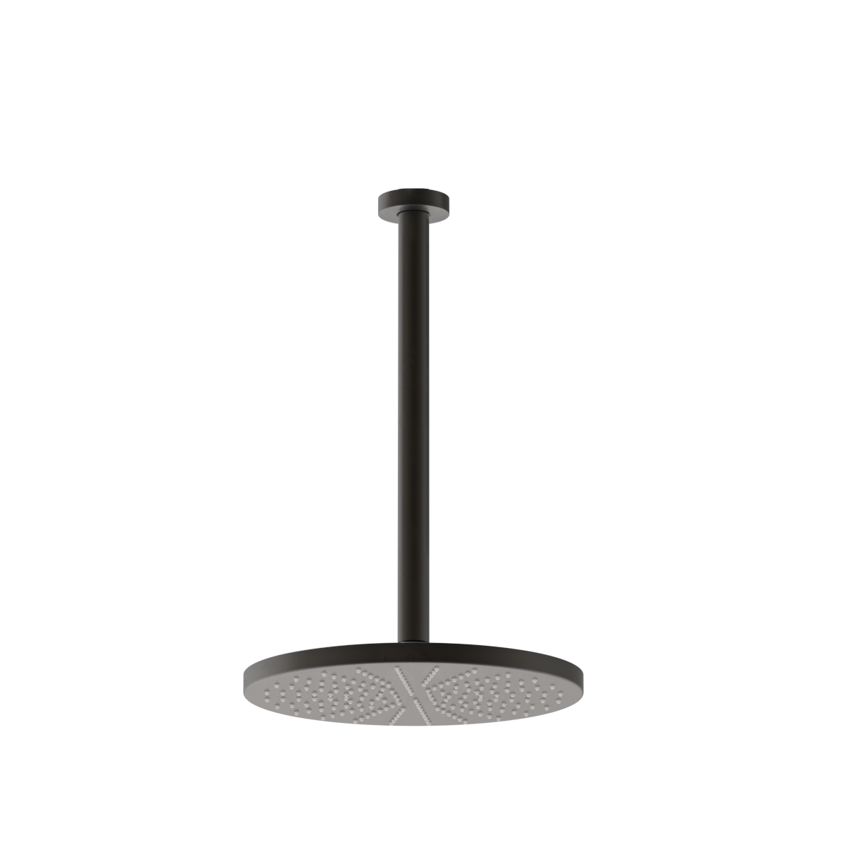 Plumbline Buddy 250mm Ceiling Mount Rainhead With 300mm Arm - Matt Gunmetal PVD