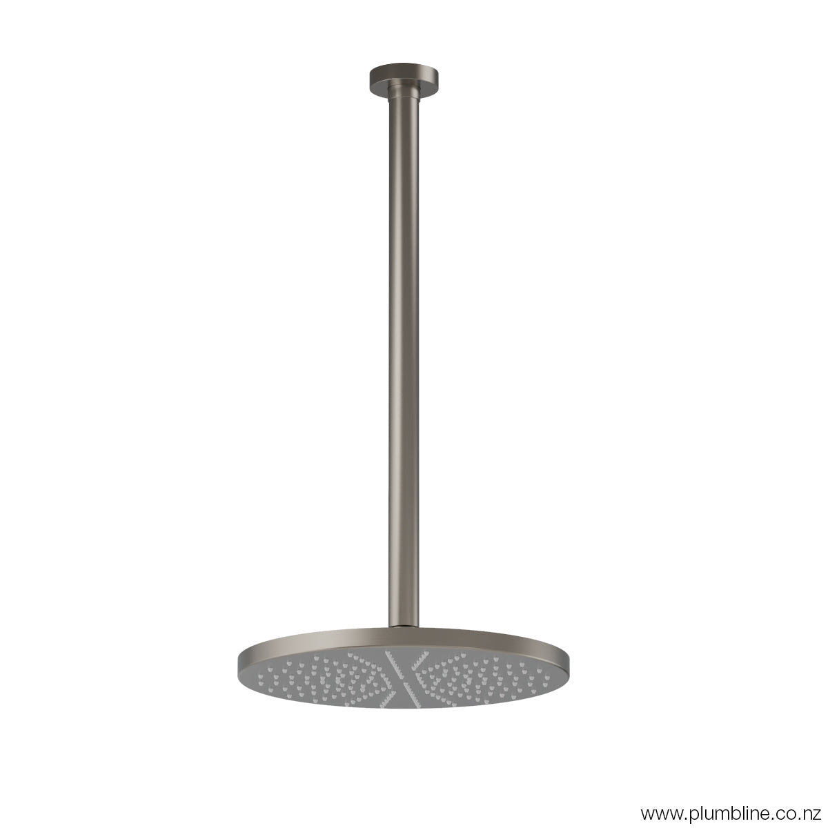 Plumbline Buddy 250mm Ceiling Mount Rainhead With 450mm Arm - Brushed Nickel