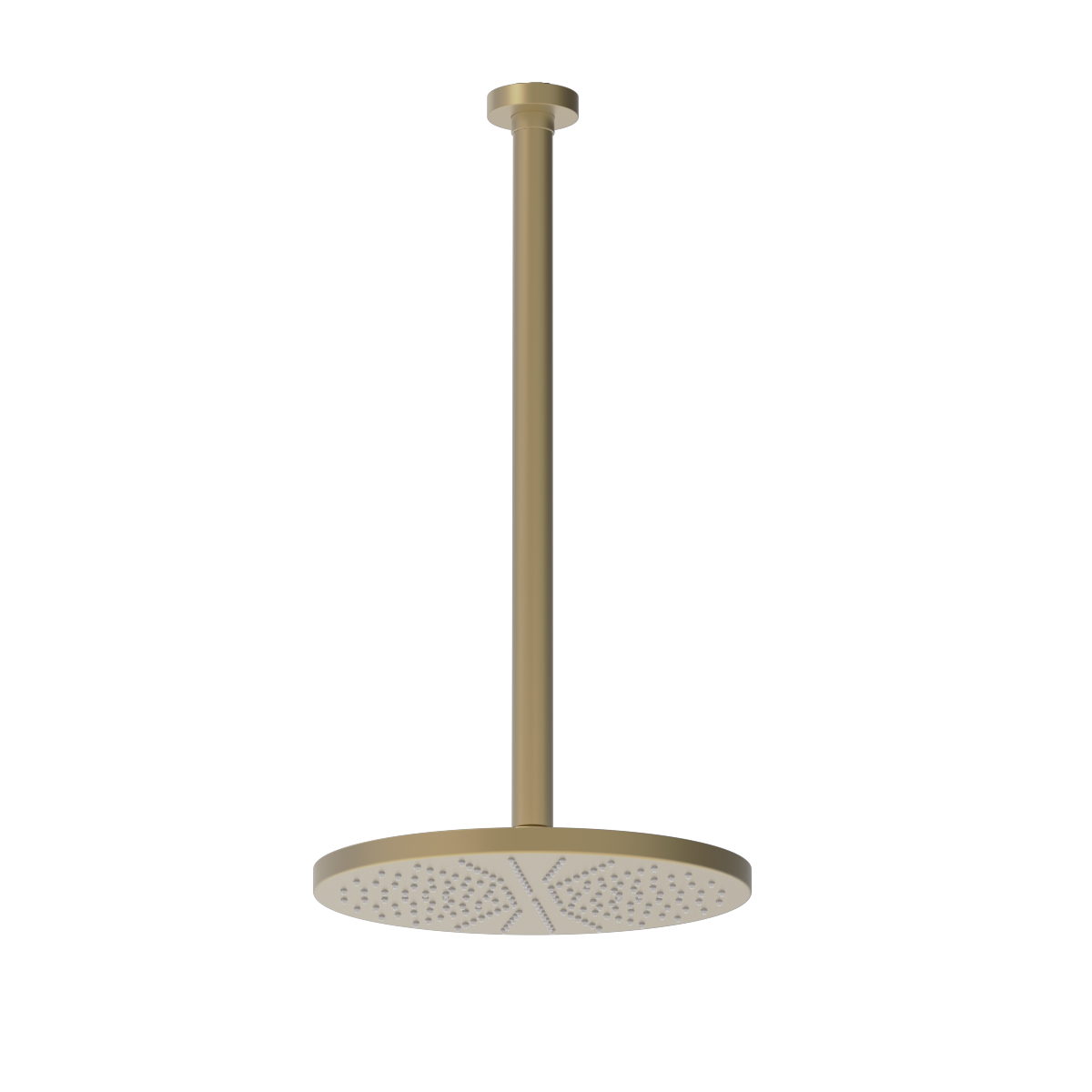 Plumbline Buddy 250mm Ceiling Mount Rainhead With 450mm Arm - Matt Champagne PVD