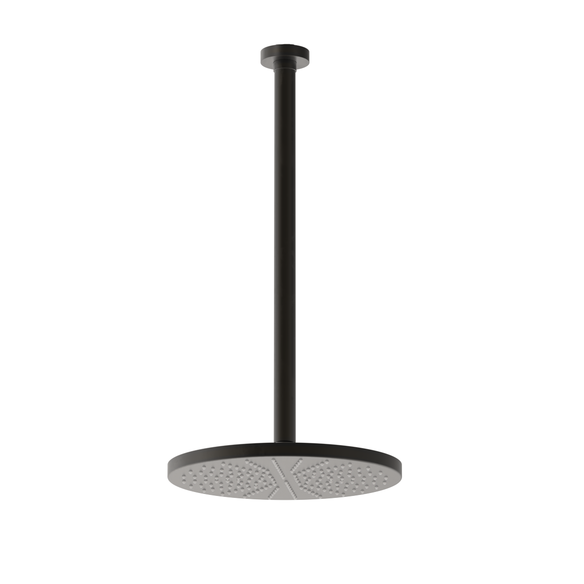 Plumbline Buddy 250mm Ceiling Mount Rainhead With 450mm Arm - Matt Gunmetal PVD