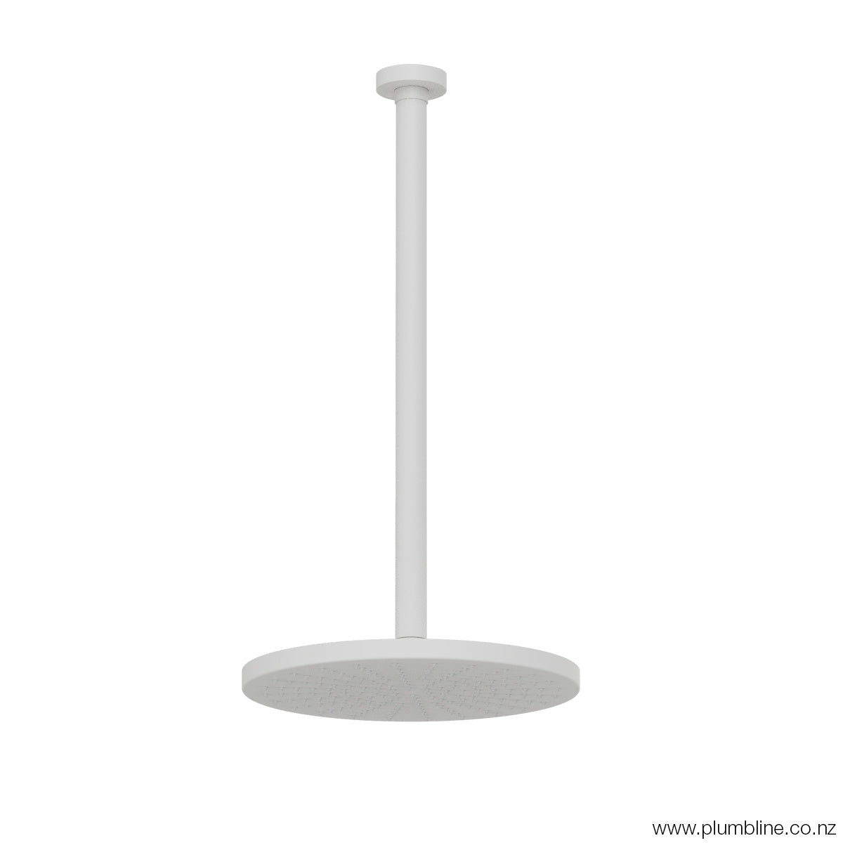 Plumbline Buddy 250mm Ceiling Mount Rainhead With 450mm Arm - Matt White