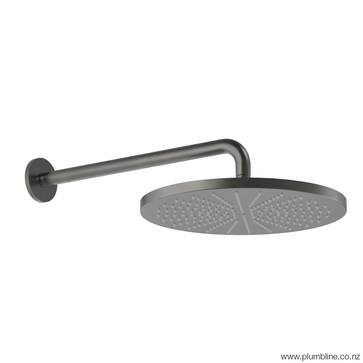 Plumbline Buddy 300mm Wall Mount Rainhead - Aged Iron / Gunmetal