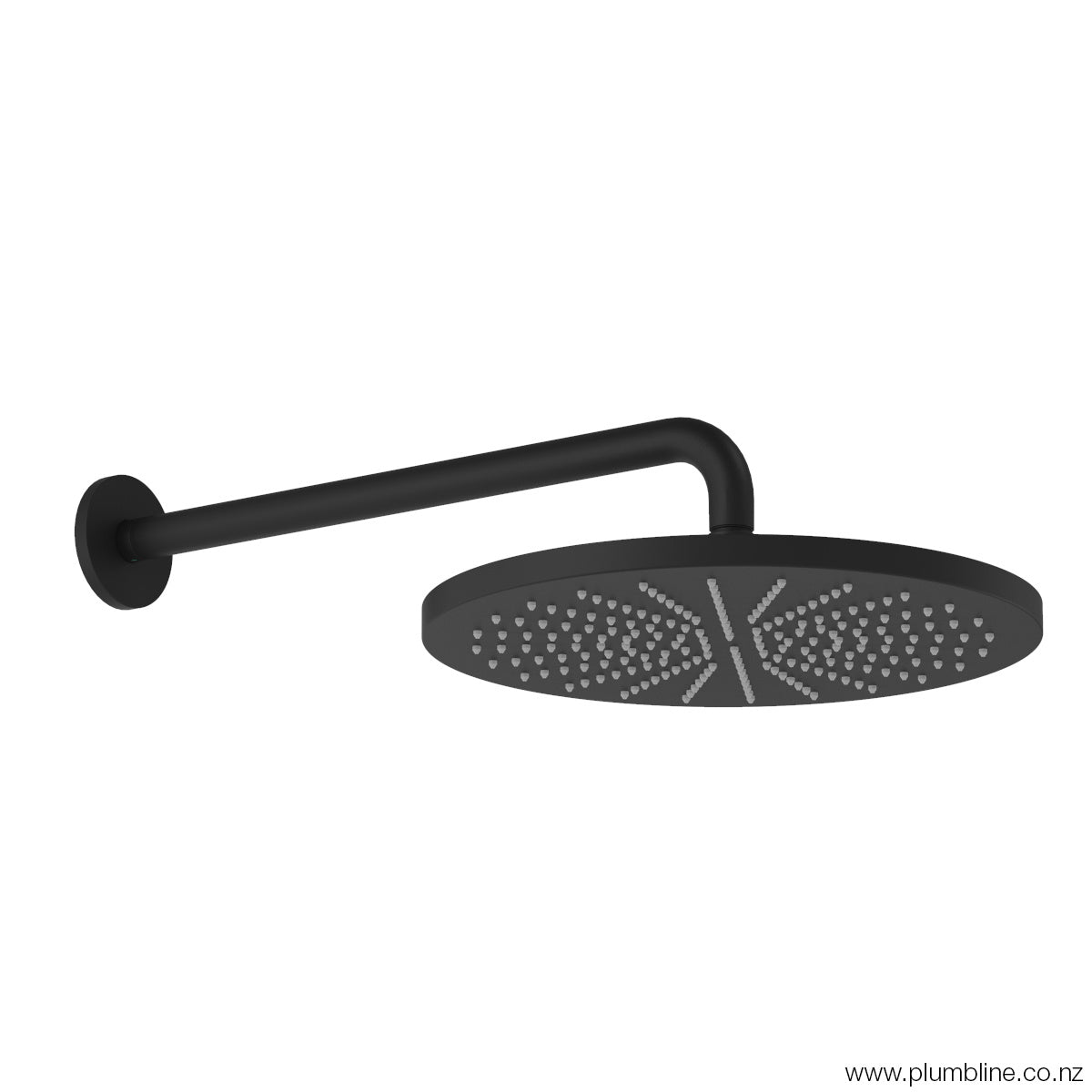 Plumbline Buddy 300mm Wall Mount Rainhead - Matt Black