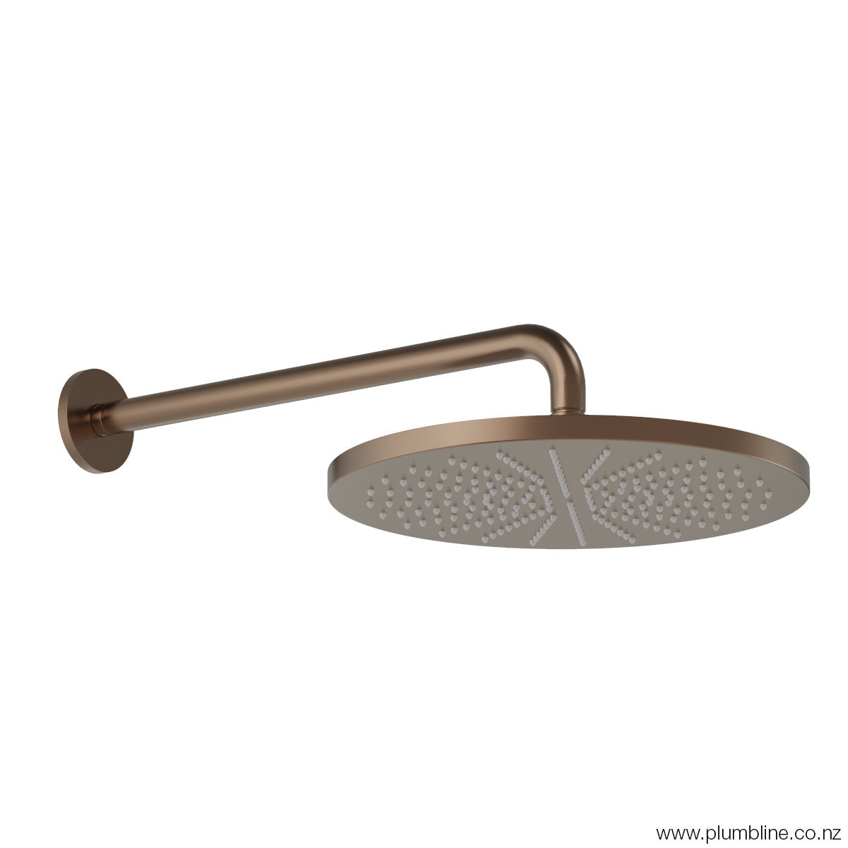 Plumbline Buddy 300mm Wall Mount Rainhead - Brushed Bronze PVD