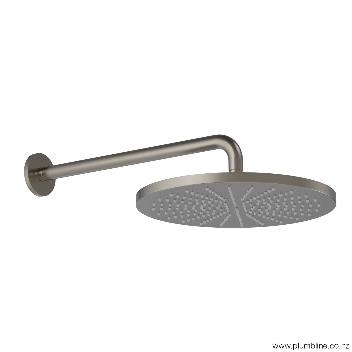 Plumbline Buddy 300mm Wall Mount Rainhead - Brushed Nickel