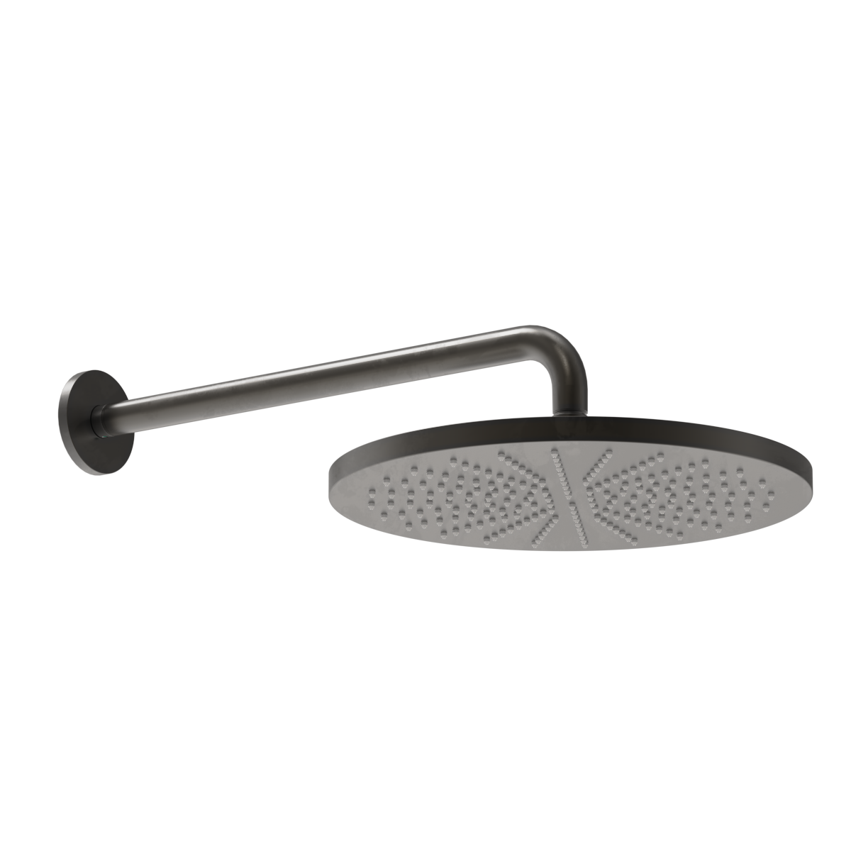 Plumbline Buddy 300mm Wall Mount Rainhead - Matt Gunmetal PVD
