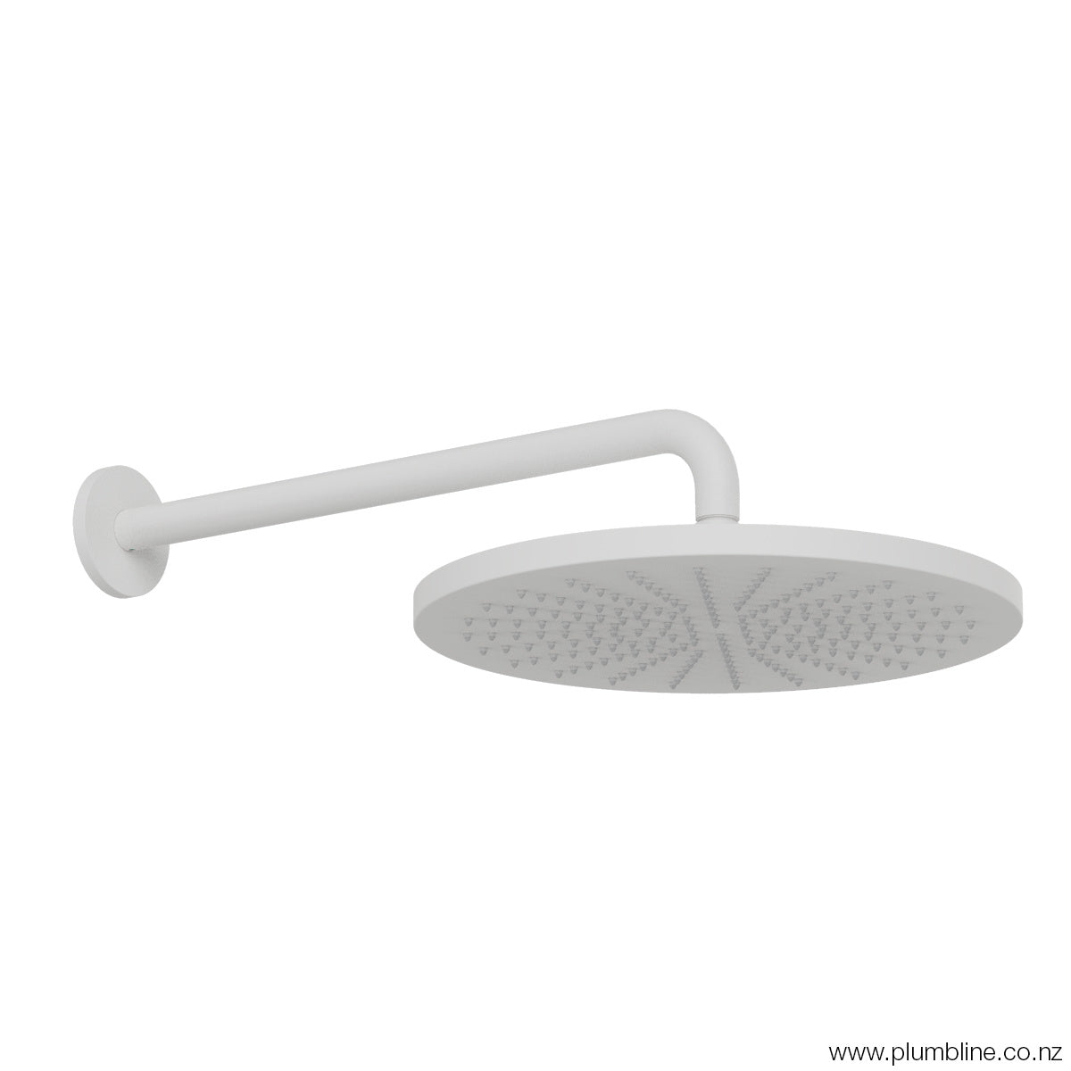 Plumbline Buddy 300mm Wall Mount Rainhead - Matt White