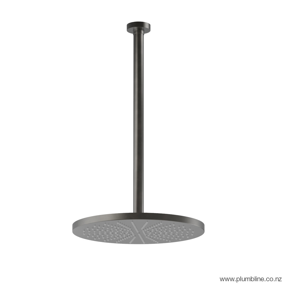 Plumbline Buddy 300mm Ceiling Mount Rainhead With 450mm Arm - Aged Iron / Gunmetal