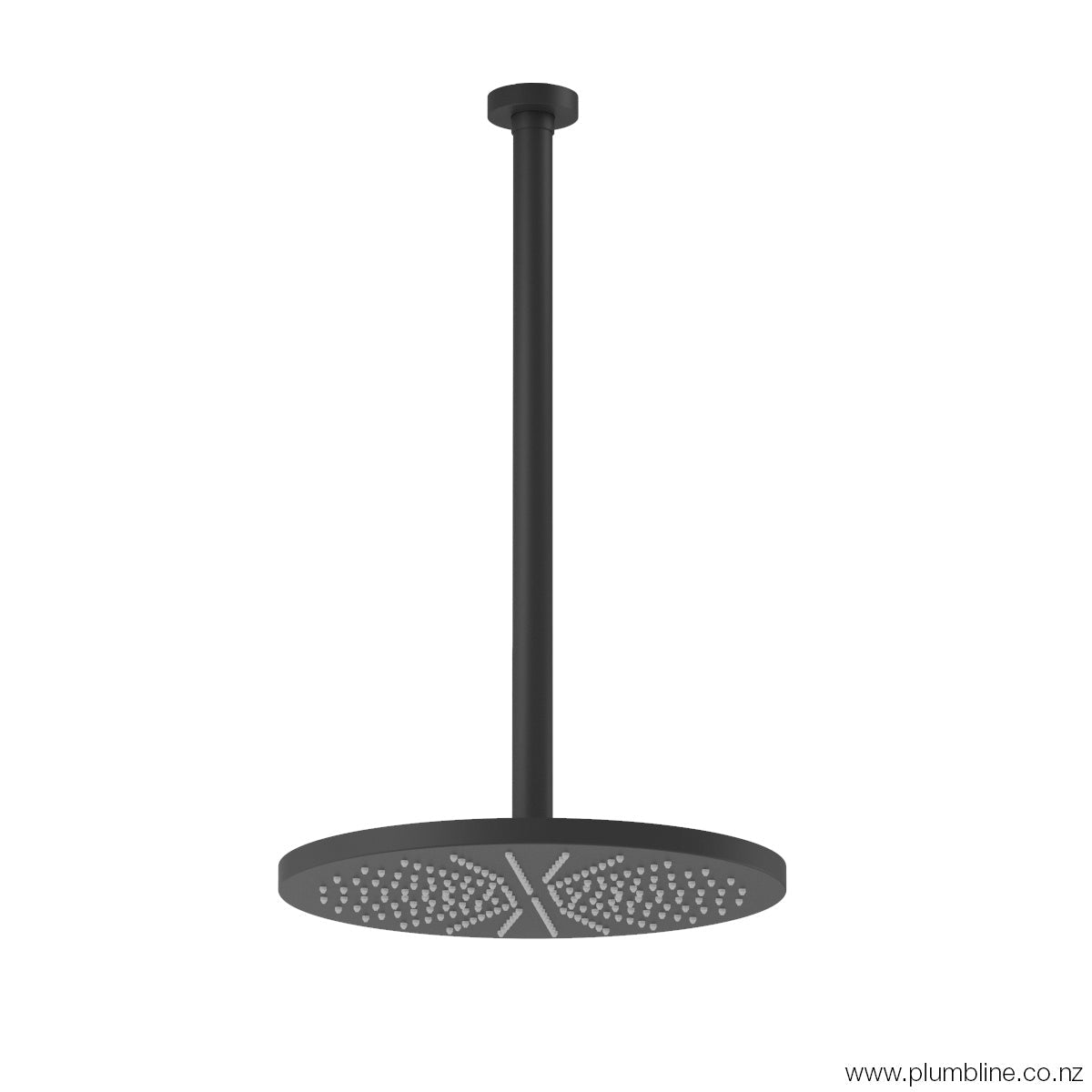 Plumbline Buddy 300mm Ceiling Mount Rainhead With 450mm Arm - Matt Black