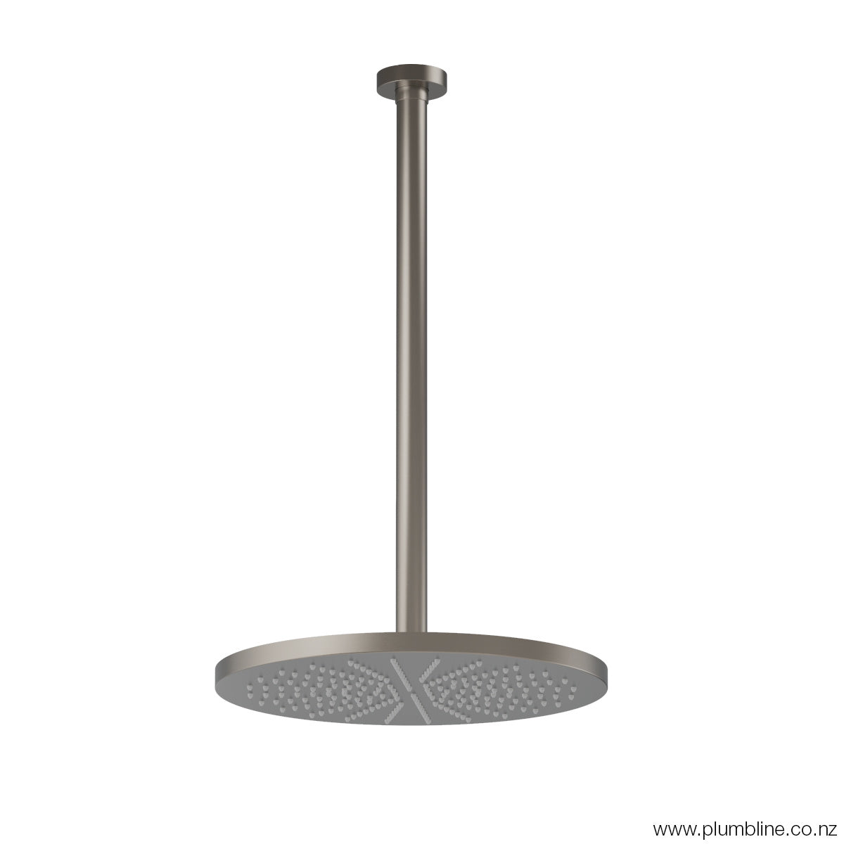 Plumbline Buddy 300mm Ceiling Mount Rainhead With 450mm Arm - Brushed Nickel