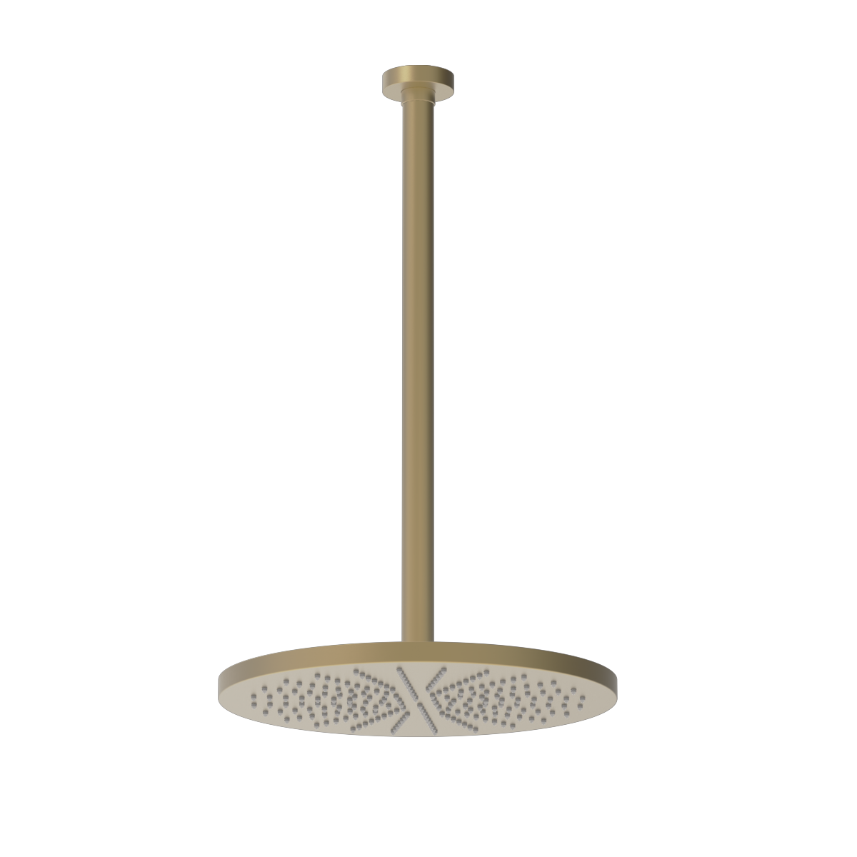 Plumbline Buddy 300mm Ceiling Mount Rainhead With 450mm Arm - Matt Champagne PVD