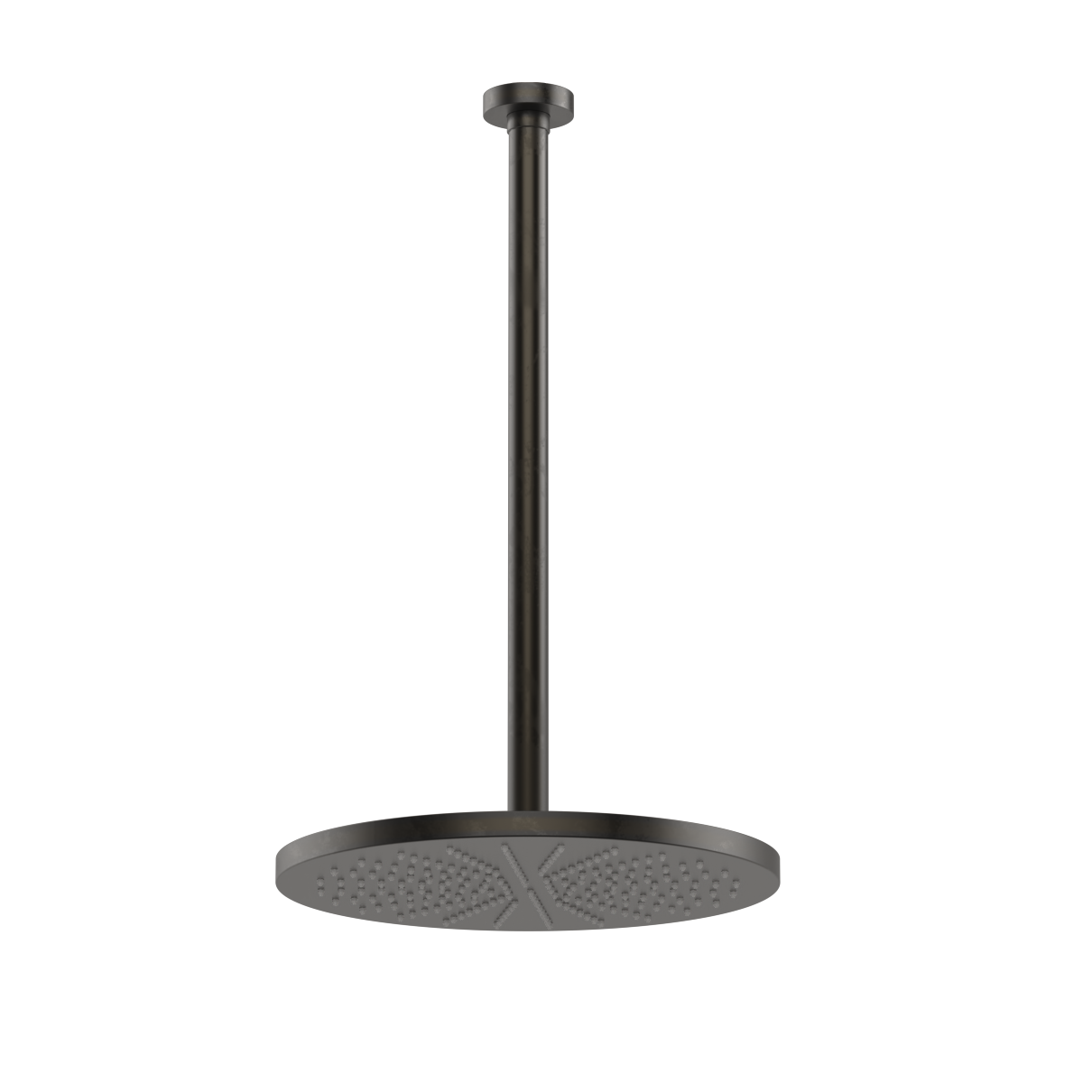 Plumbline Buddy 300mm Ceiling Mount Rainhead With 450mm Arm - Matt Gunmetal PVD