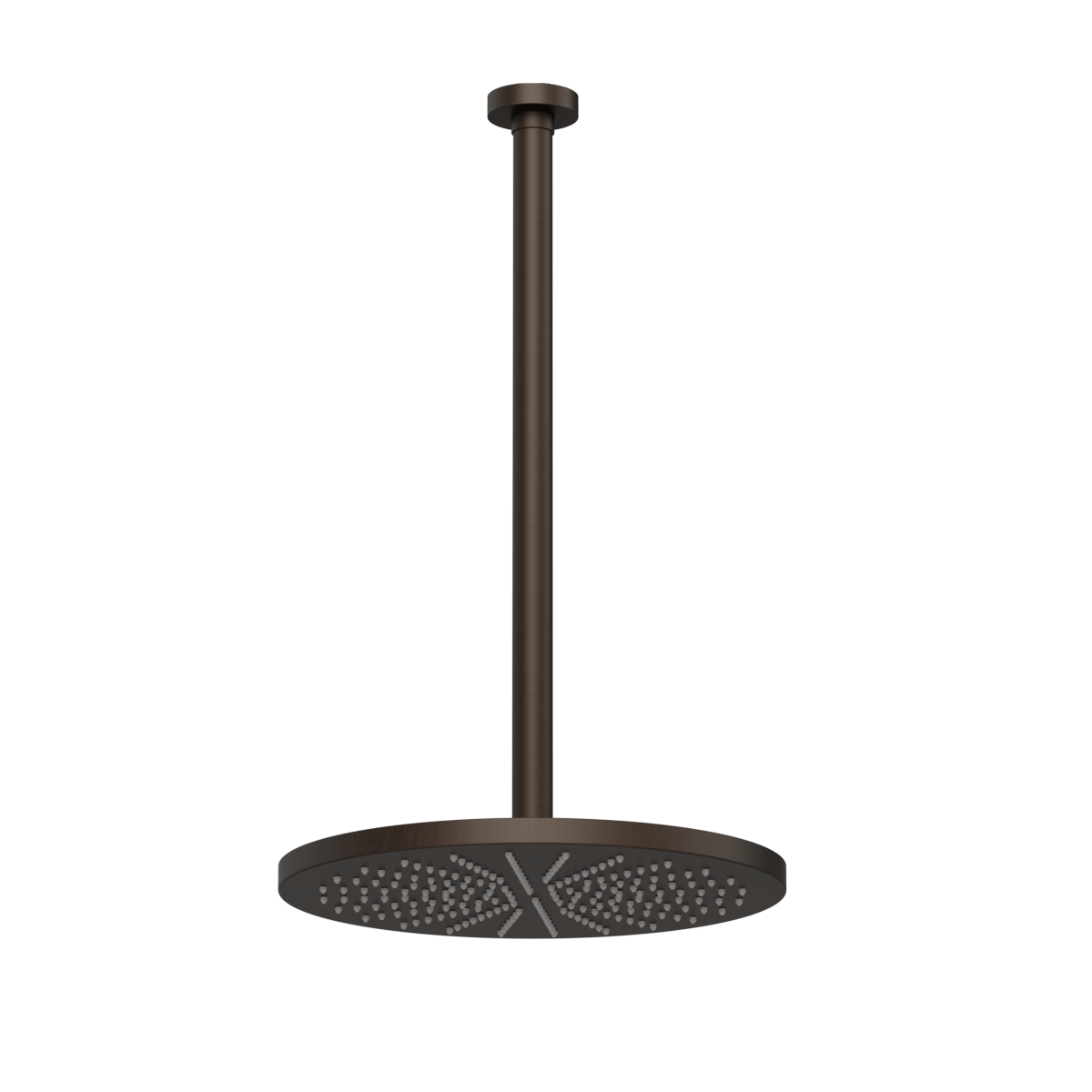 Plumbline Buddy 300mm Ceiling Mount Rainhead With 450mm Arm - Tuscan Bronze