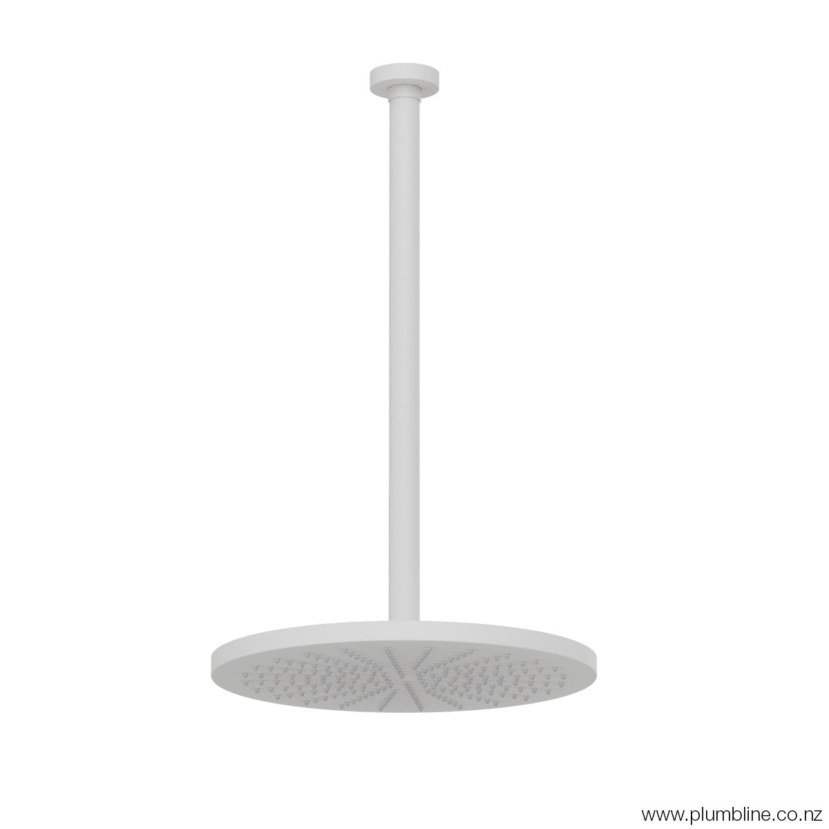 Plumbline Buddy 300mm Ceiling Mount Rainhead With 450mm Arm - Matt White