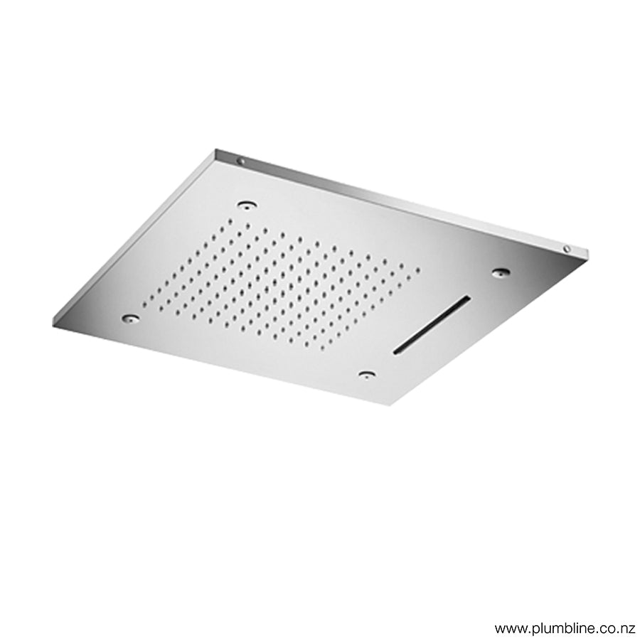 Plumbline Buddy Flow Downpour 500mm Ceiling Shower With Mist Spray & Waterfall