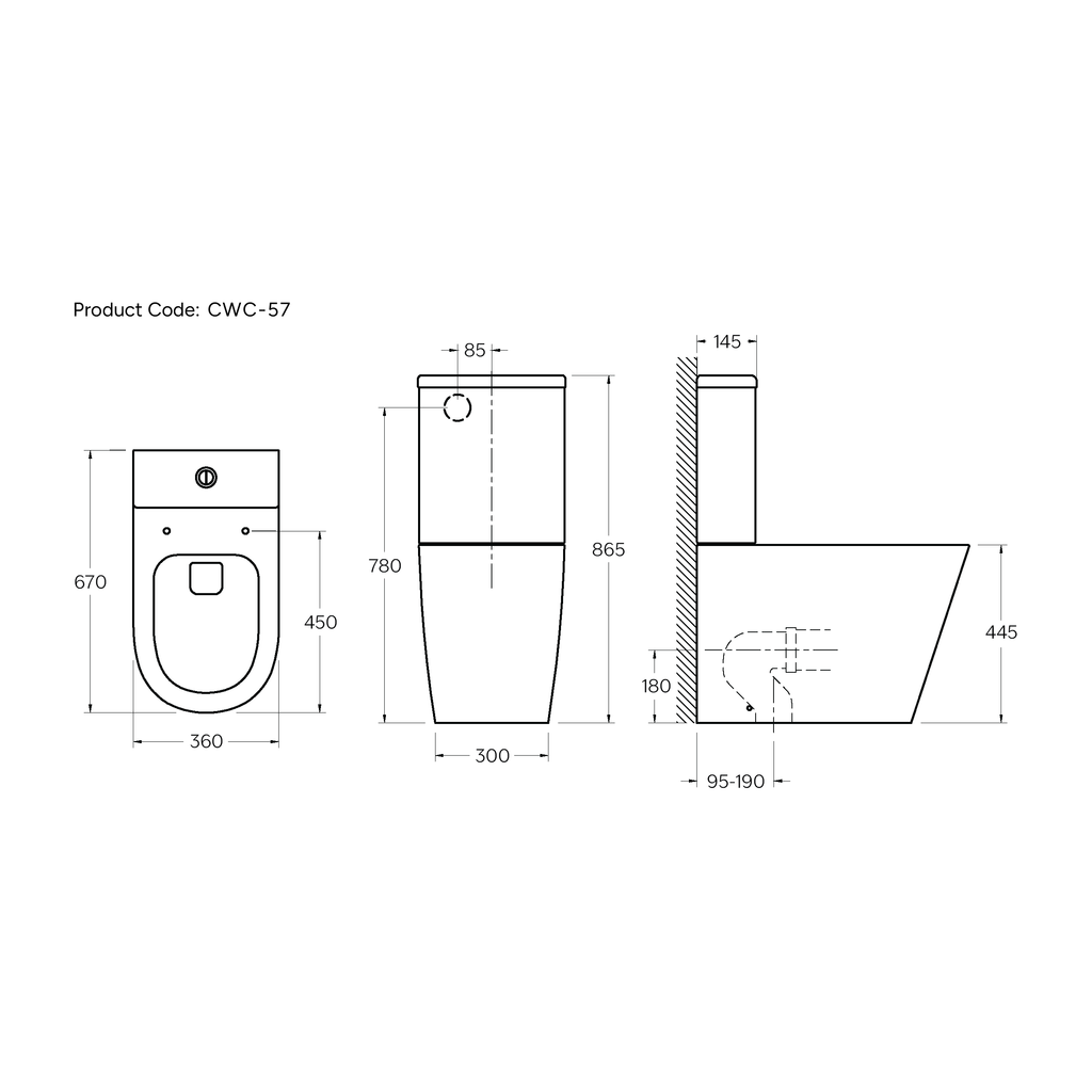 Code-Pure-Typhoon-Overheight-BTW- Toilet-Suite-Measurements-GW