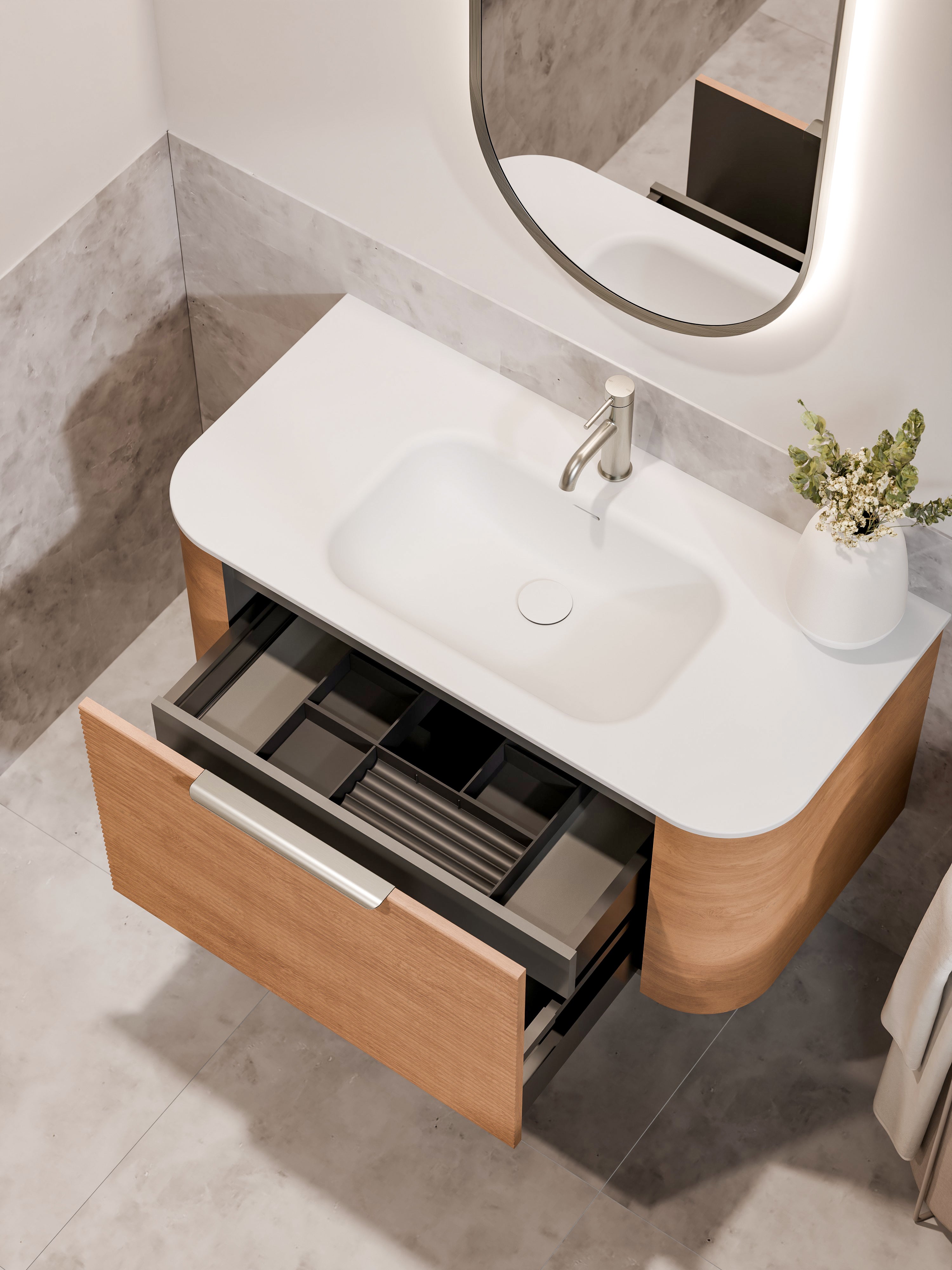 Code Nature 1000 Vanity | Navarra Sink | Orchard Front
