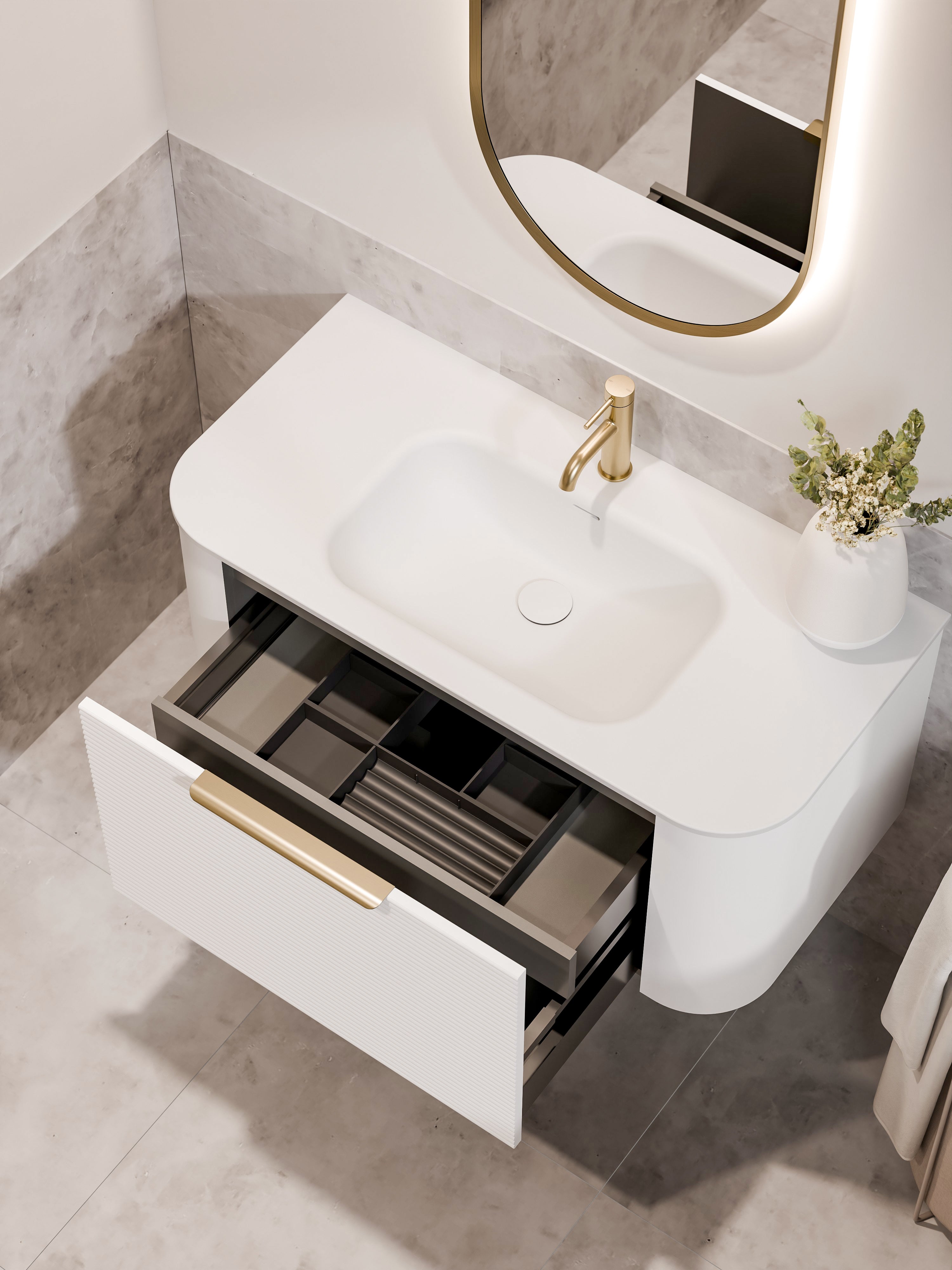 Code Nature 1000 Vanity | Navarra Sink | Orchard Front