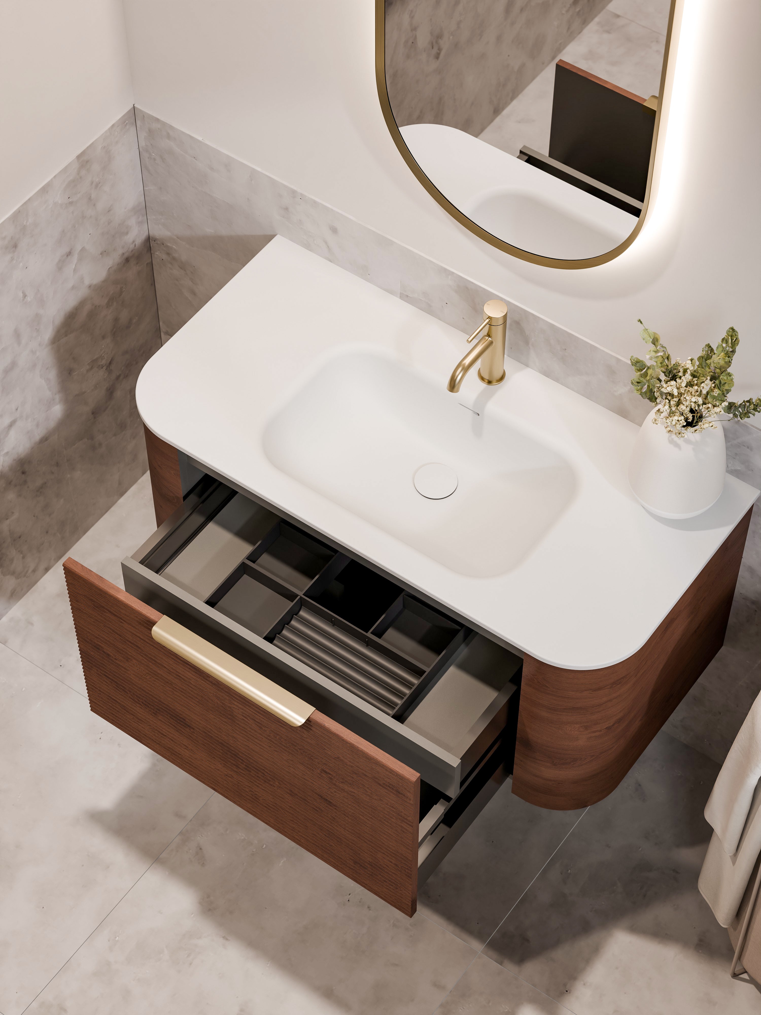 Code Nature 1000 Vanity | Navarra Sink | Orchard Front